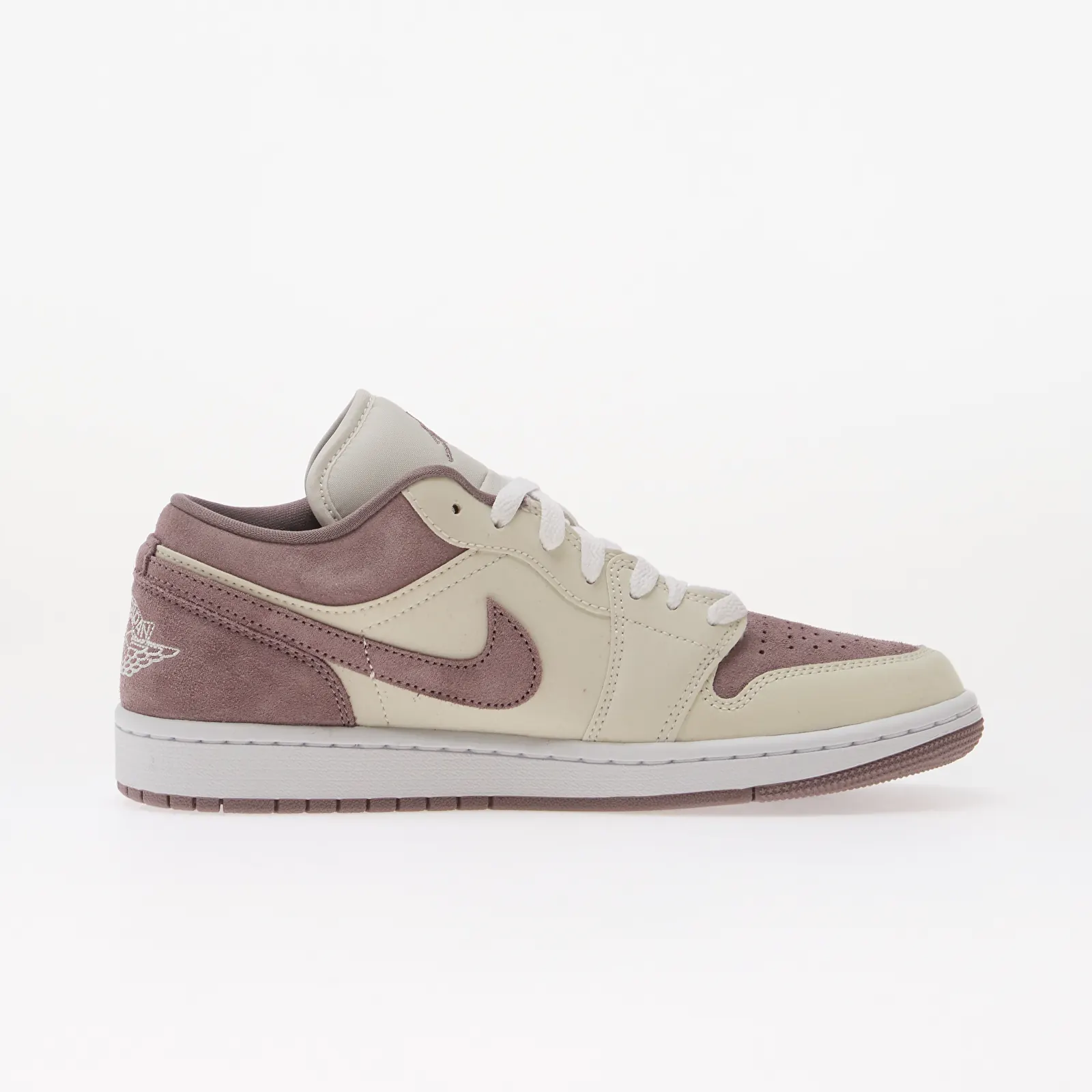 Дамски кецове Air Jordan 1 Low Swan/ White-Purple Smoke