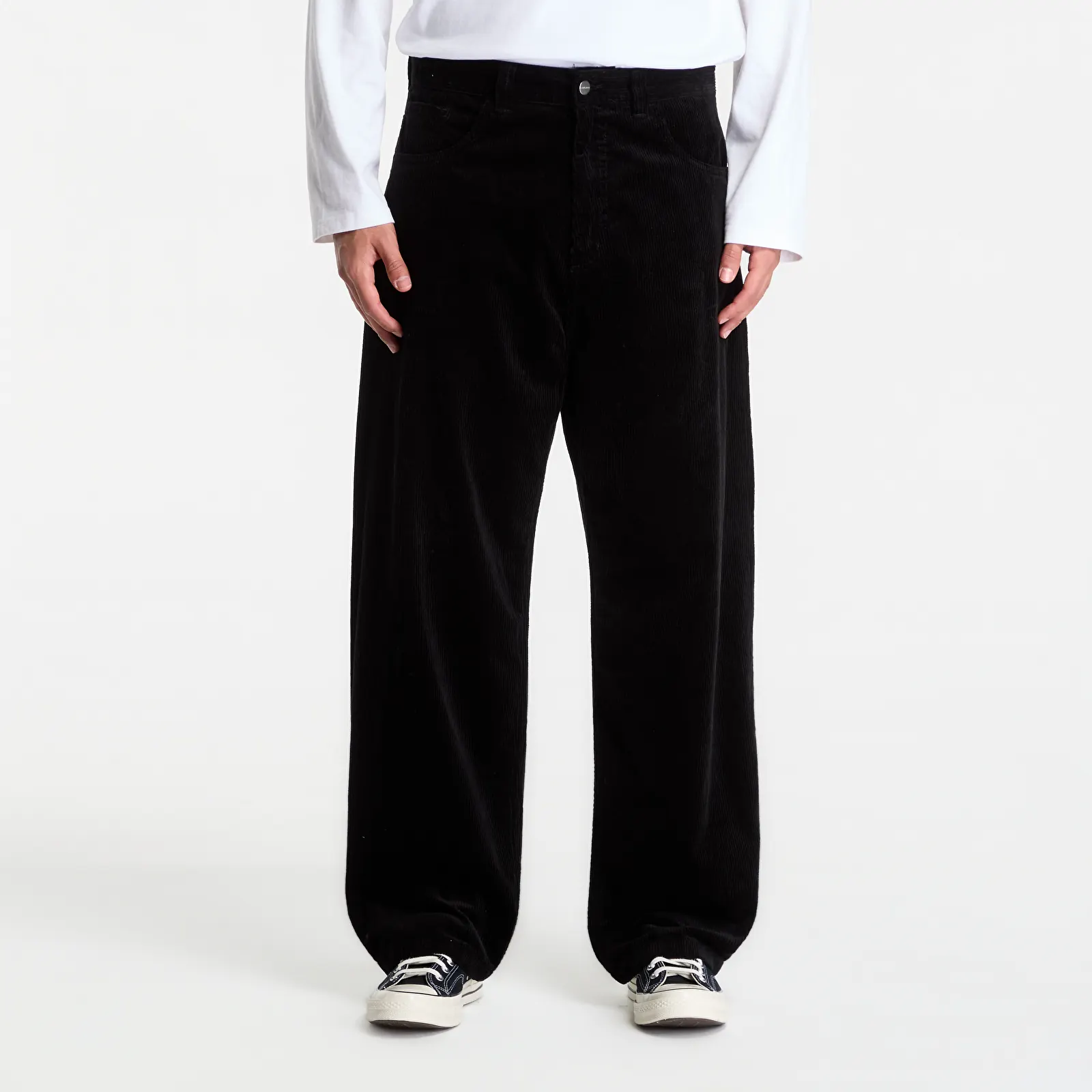 Pantalons homme Carhartt WIP Brandon Pants UNISEX Black Rinsed