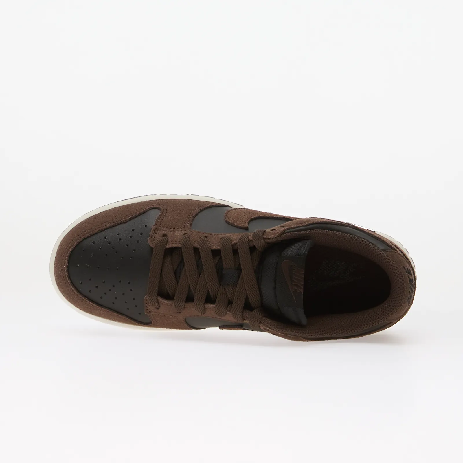 Женские кроссовки Nike Dunk Low Suede Black/ Baroque Brown-Sail-Metallic Silver