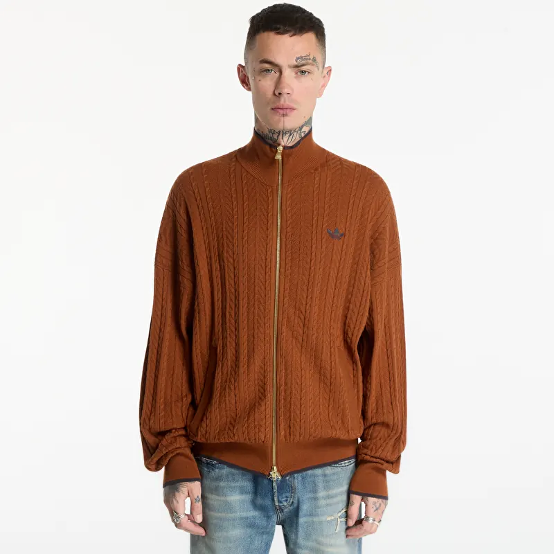 adidas Firebird Cable Knit Track Top Dusky Bronze