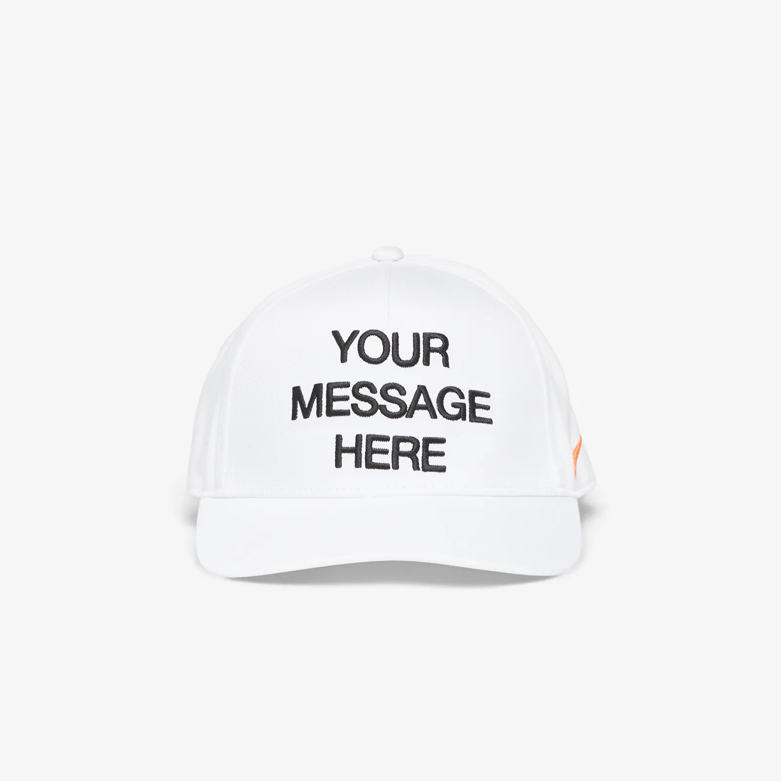 Casquettes pour hommes Nike Rise Structured A-Frame Cap White/ Black/ Safety Orange