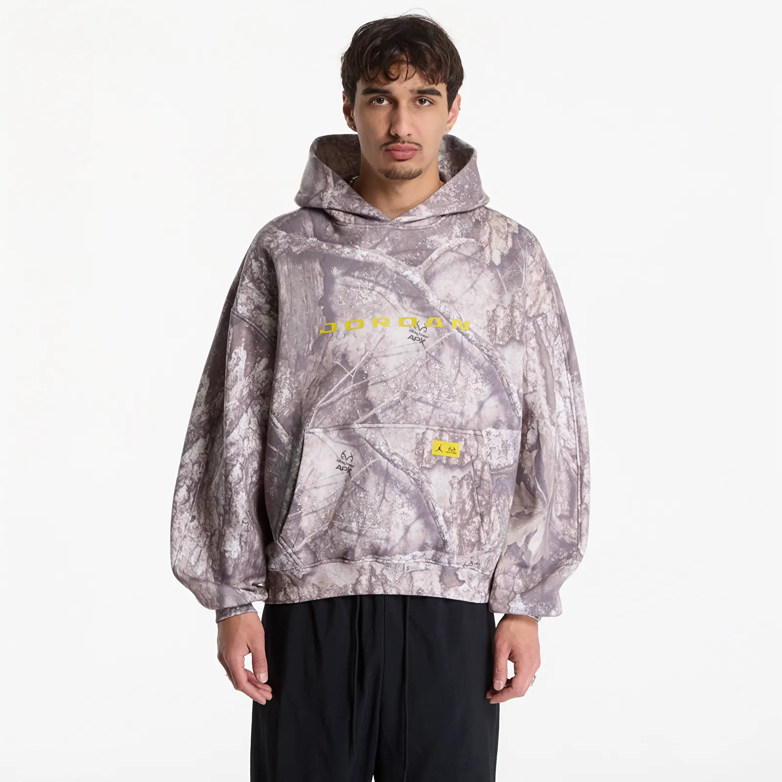 Sweats à capuche homme Jordan Brooklyn Realtree Fleece Pullover Hoodie White/ Bright Citron