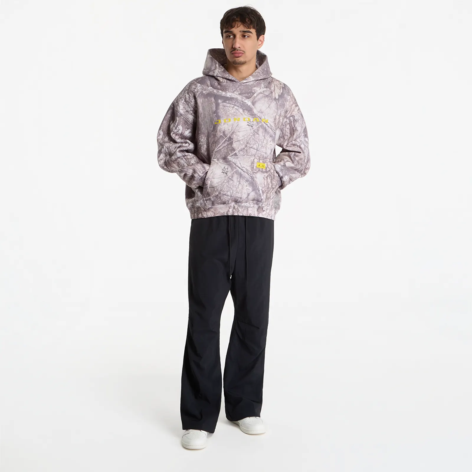 Sweats à capuche homme Jordan Brooklyn Realtree Fleece Pullover Hoodie White/ Bright Citron
