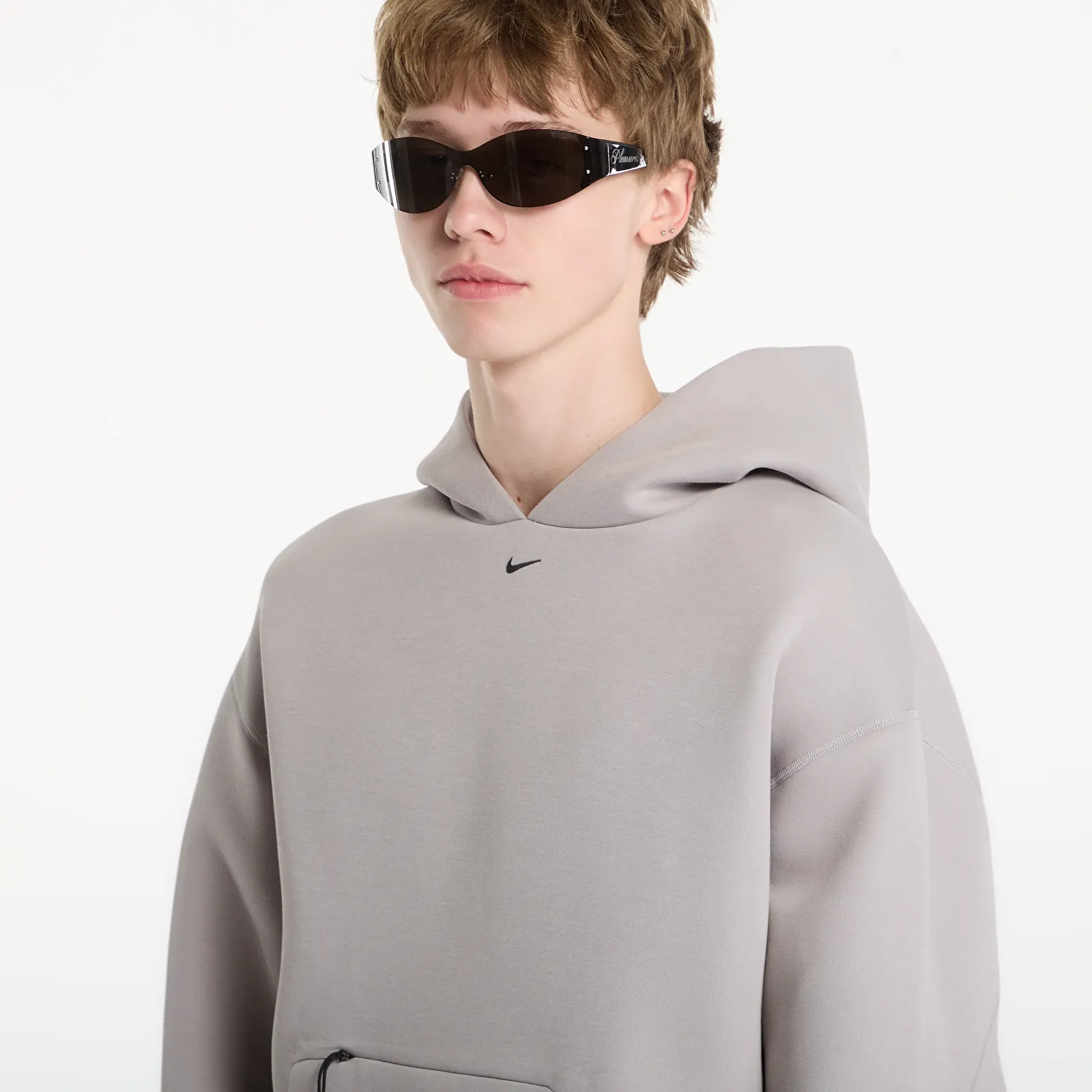 Sweats à capuche homme Nike Tech Fleece Pullover Hoodie College Grey/ Black