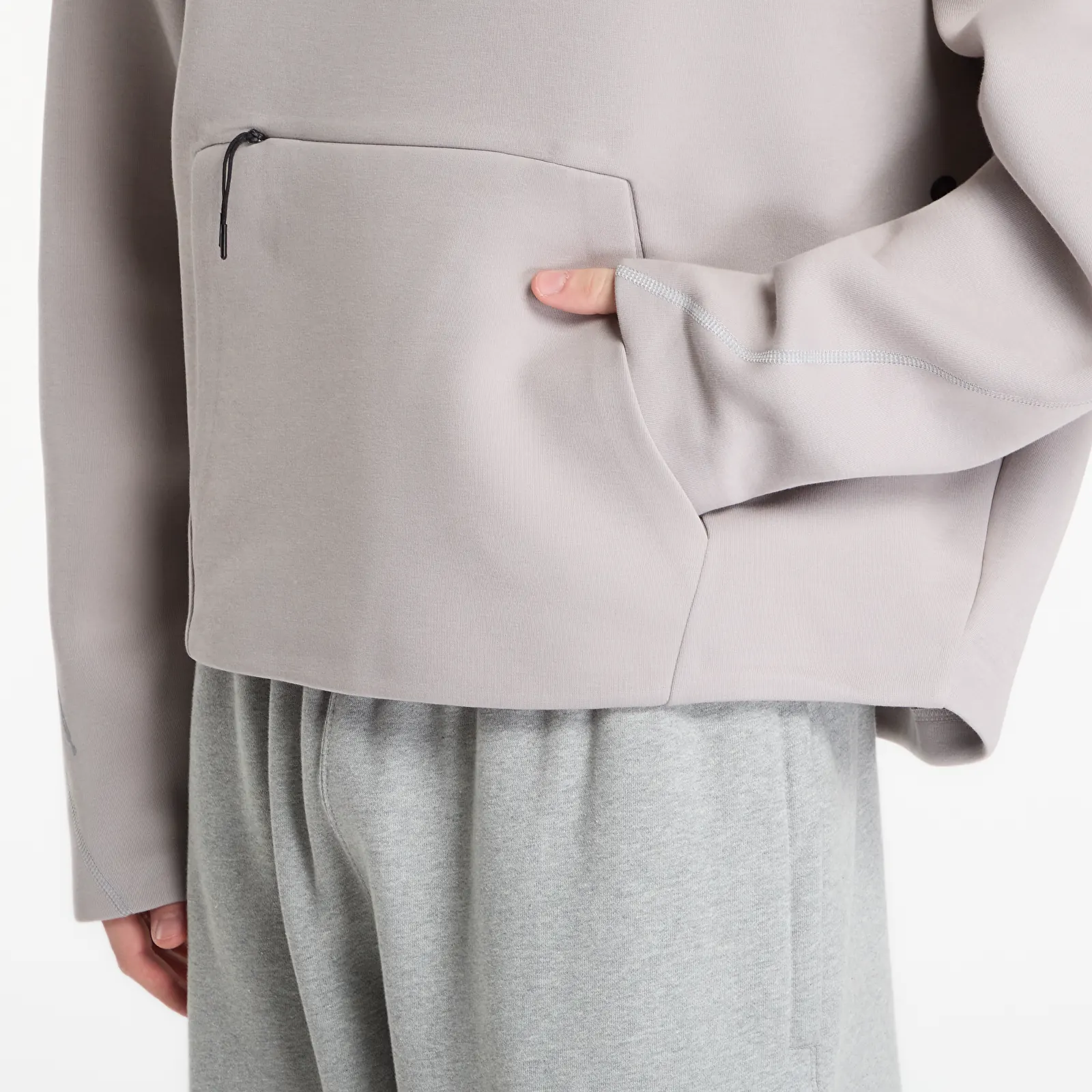 Sweats à capuche homme Nike Tech Fleece Pullover Hoodie College Grey/ Black