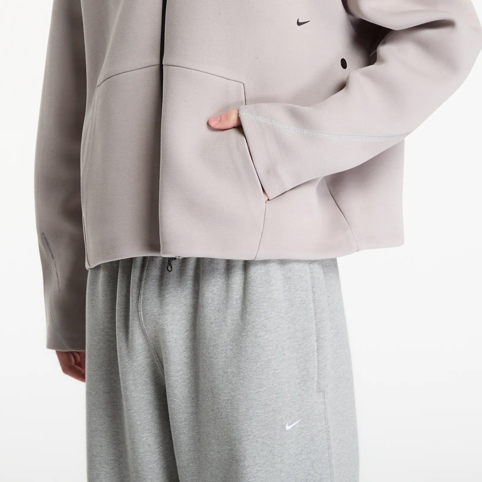 Sweats à capuche homme Nike Tech Fleece Full-Zip Hoodie College Grey/ Black