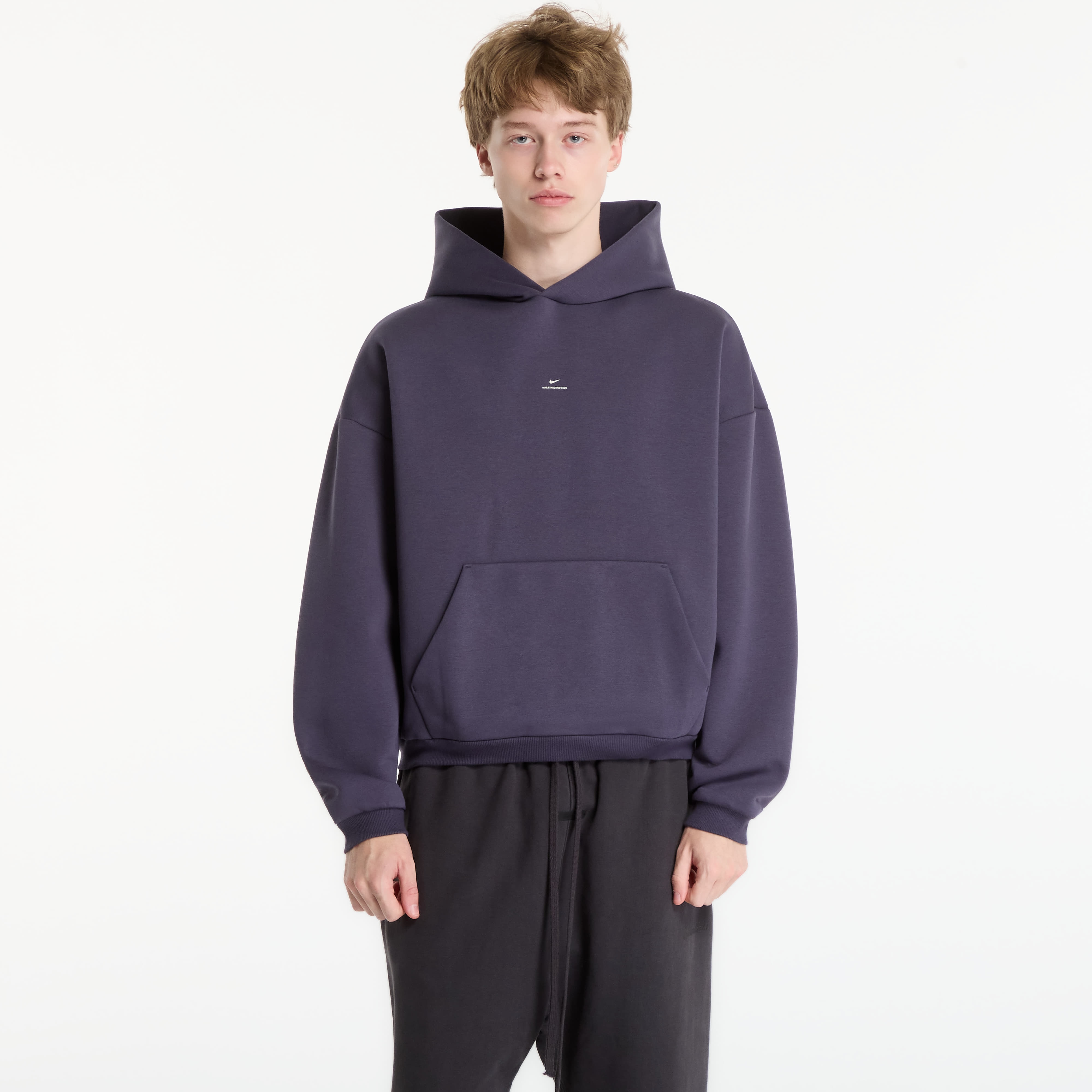 Суитшърт Nike Standard Issue Therma-FIT Brushed Basketball Pullover Hoodie Gridiron/ Pale Ivory XXL