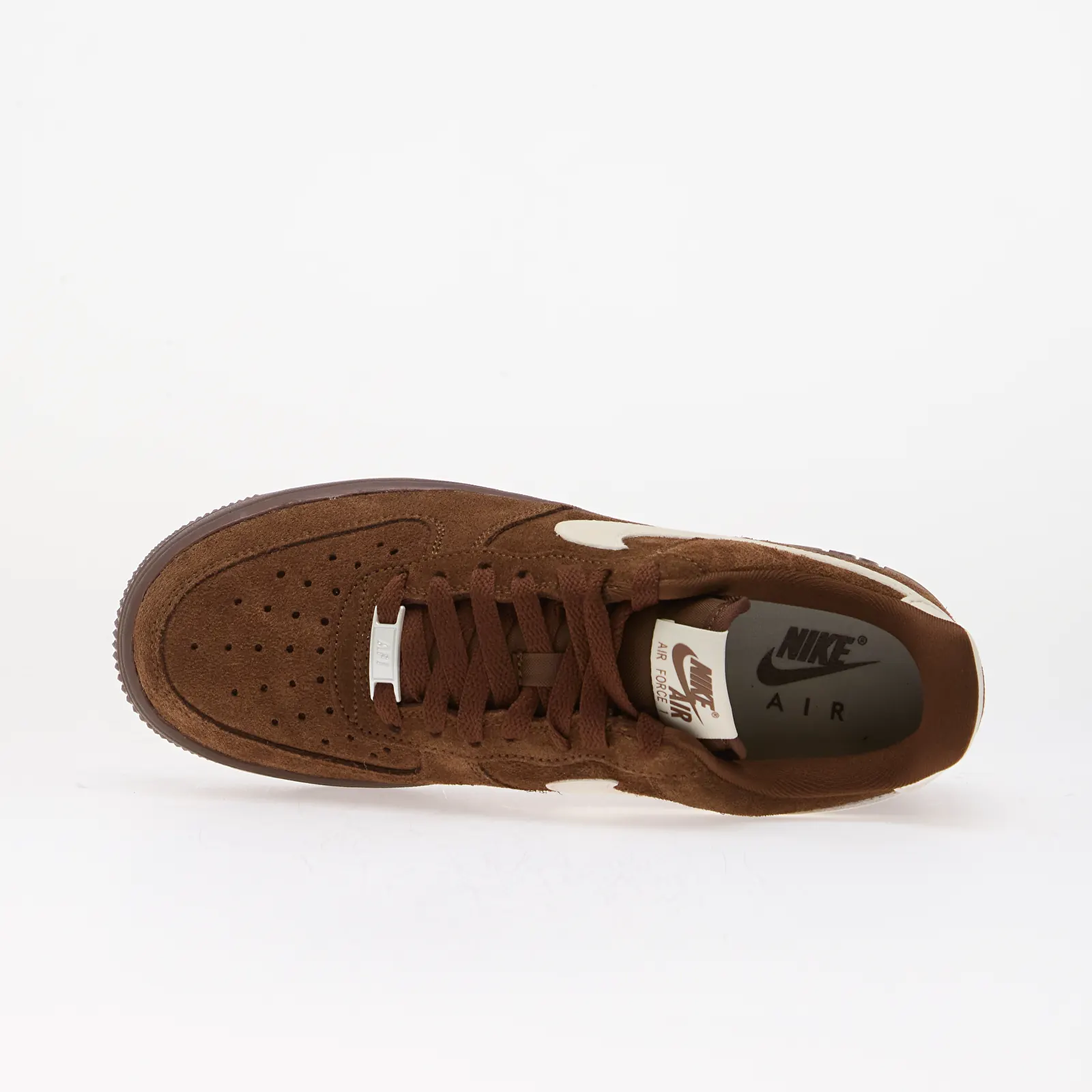 Women's sneakers Nike Air Force 1 '07 Suede Cacao Wow/ Soft Pearl-Team Green