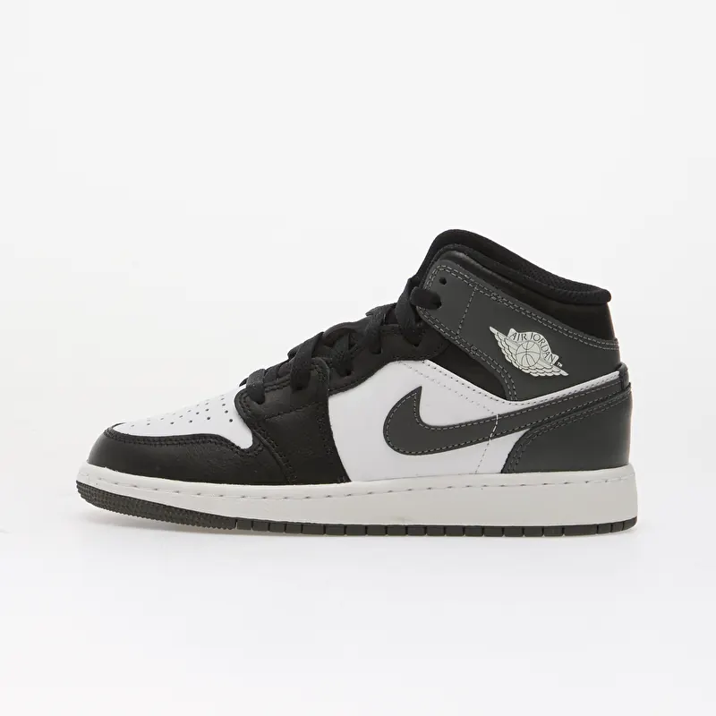 Air Jordan 1 Mid Kids Black/ Iron Grey-White