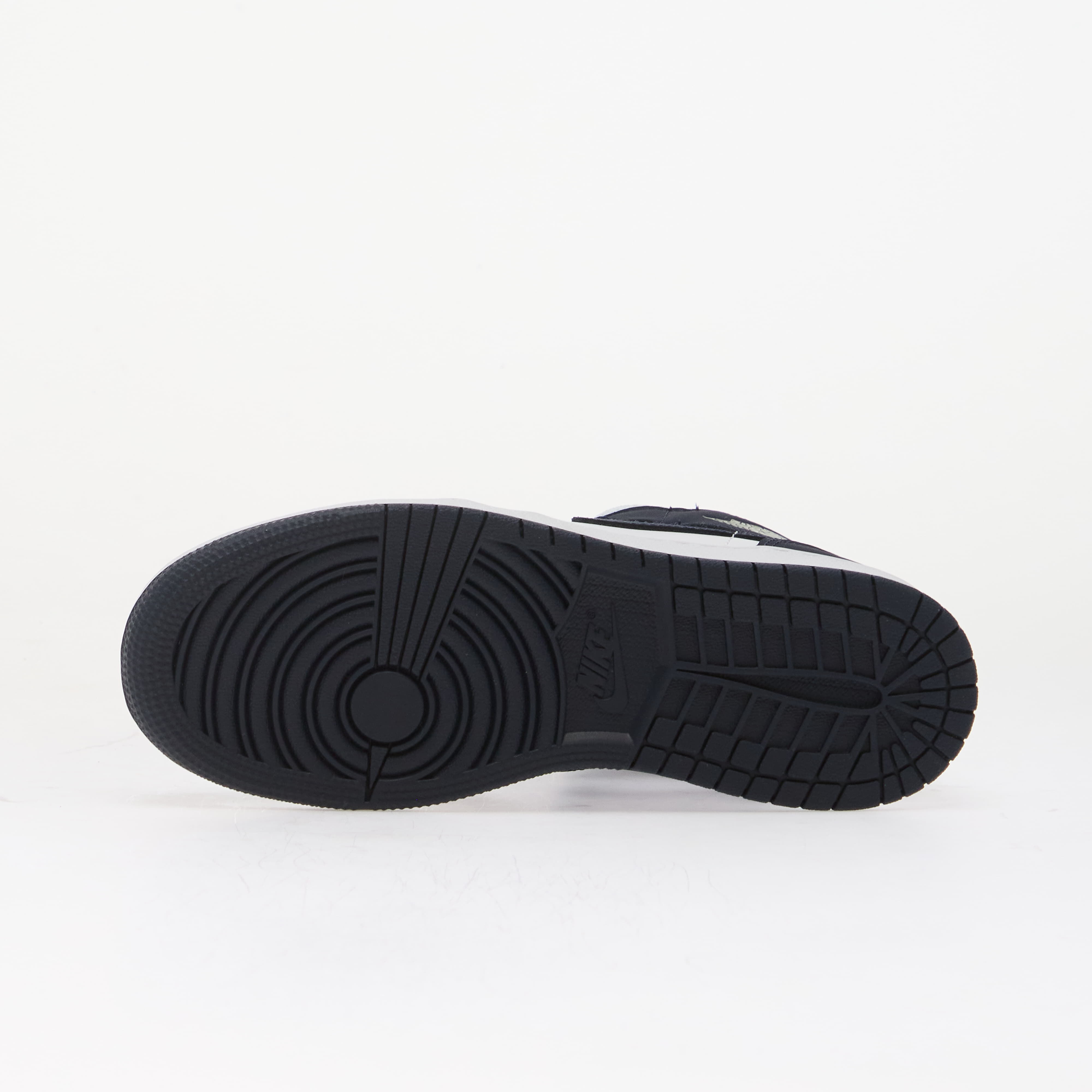 Air Jordan 1 Mid Kids Obsidian/ Obsidian-White-Grey Fog 6Y