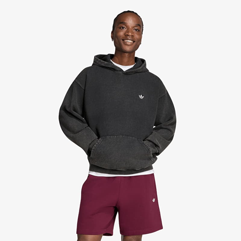 Sweatshirt adidas Trefoil Essentials Washed Loose Hoodie Black