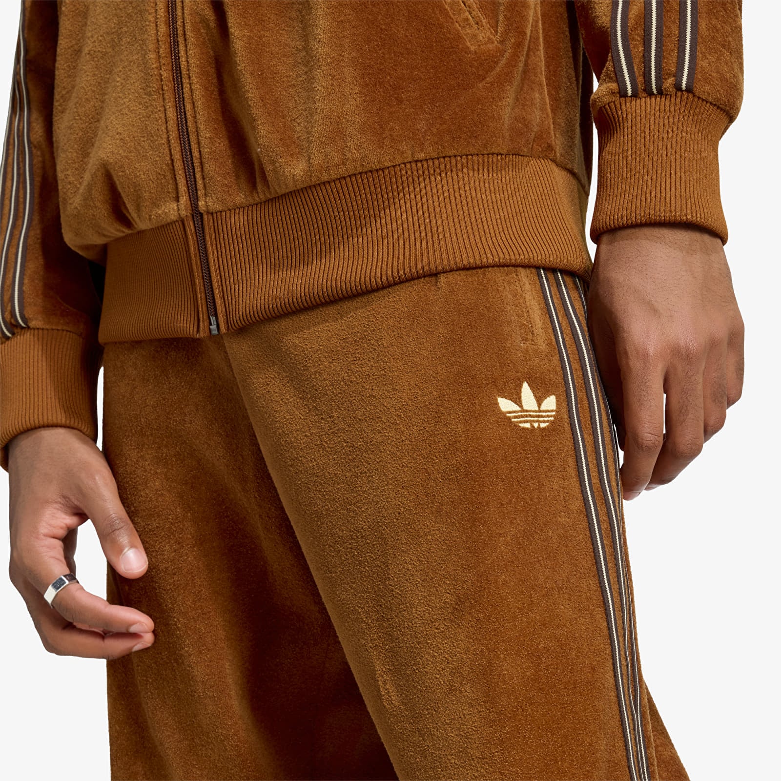 Мужские спортивные штаны adidas Firebird Velour Track Pants Dusky Bronze