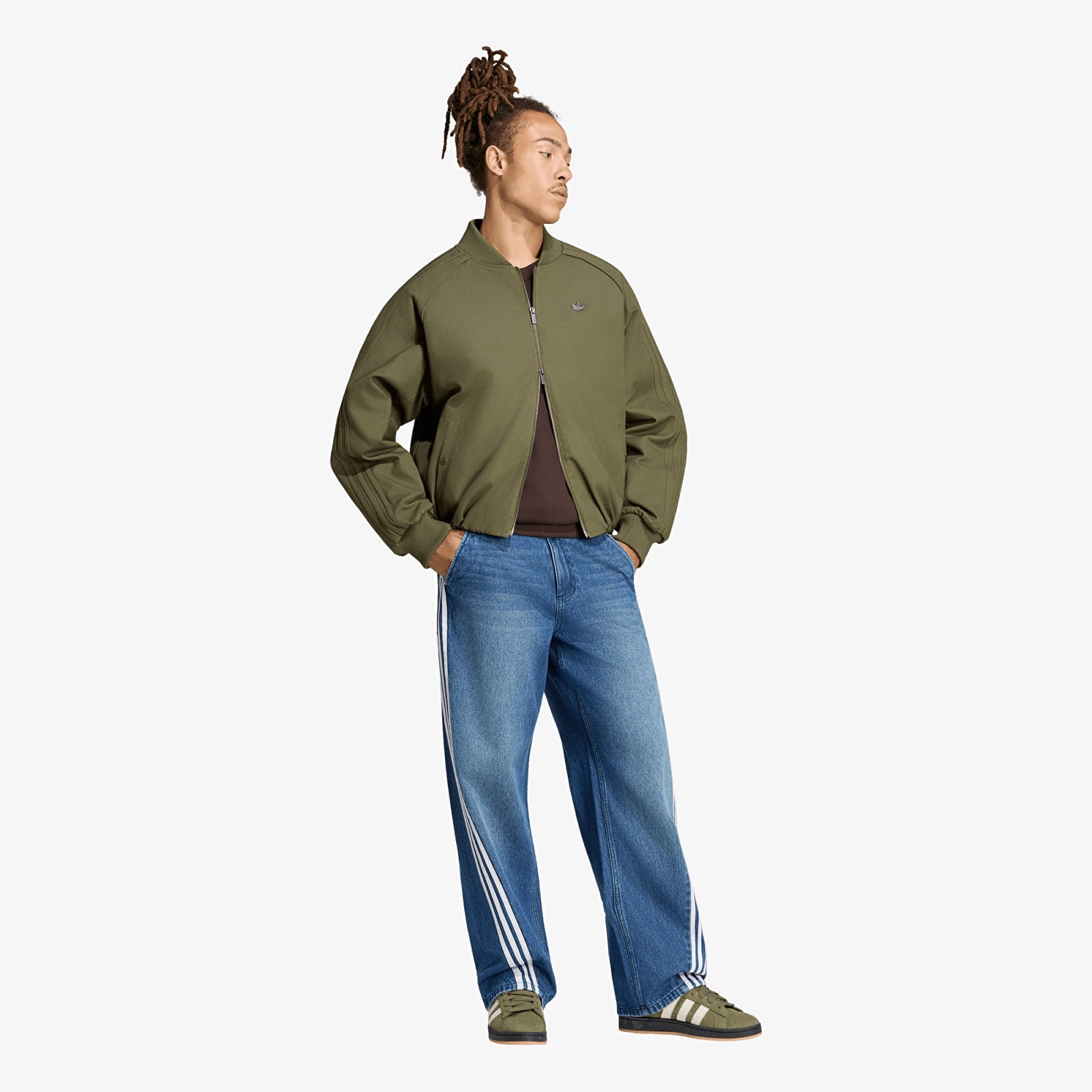 Kavajer för män adidas SST TT Canvas Jacket Olive Strata
