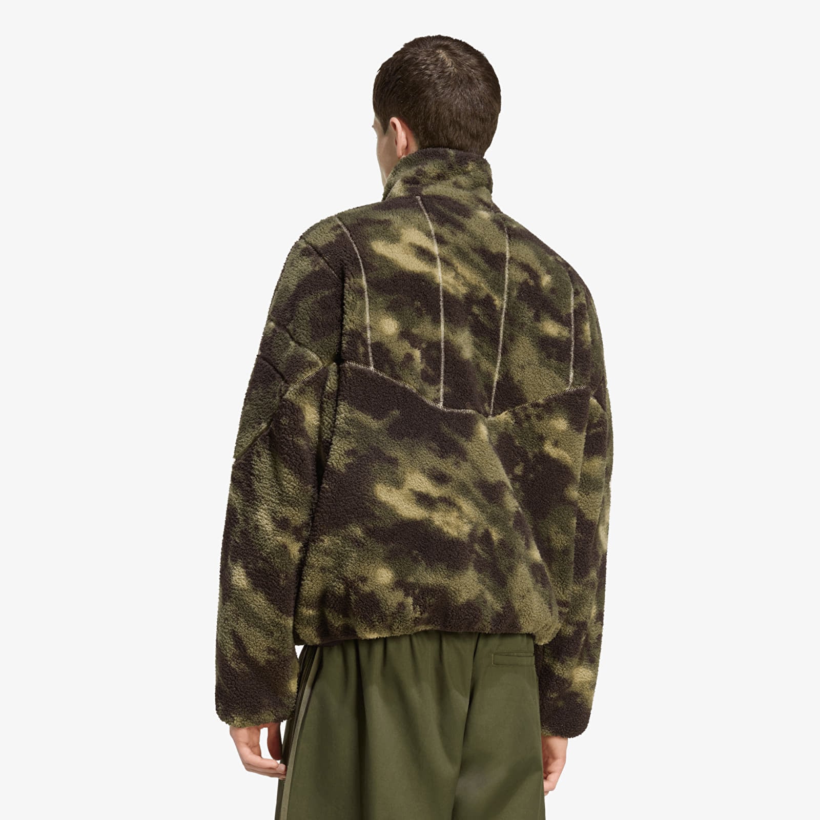 Мужские худи adidas Camo Polarfleece TT Olive Strata