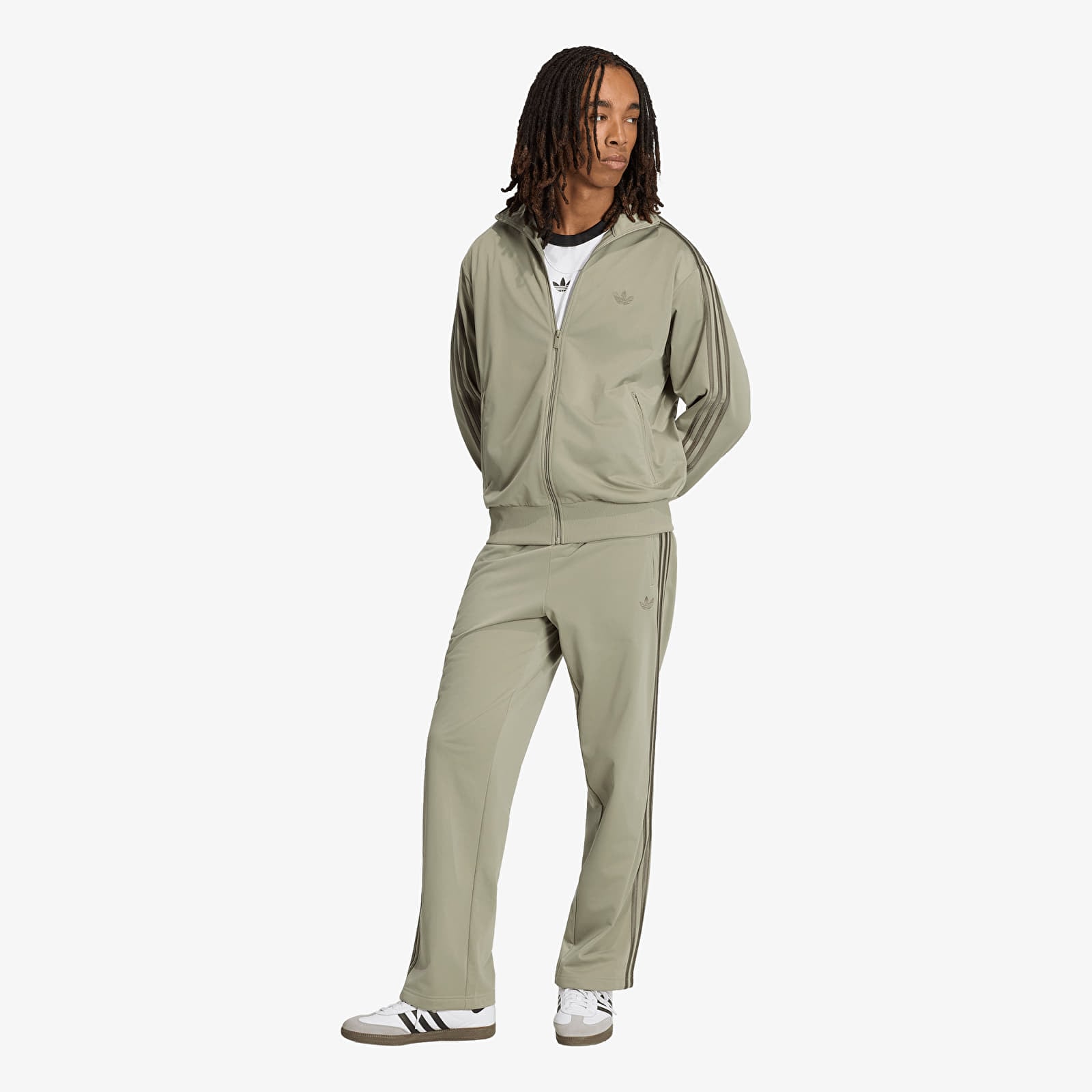 Мужские худи adidas Firebird Track Jacket Silver Pebble
