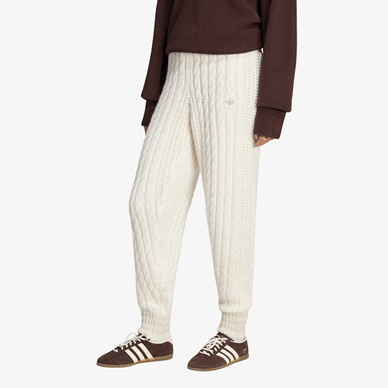 Sweatpants adidas Cable Knit Firebird Track Pant Cloud White/ Alumina