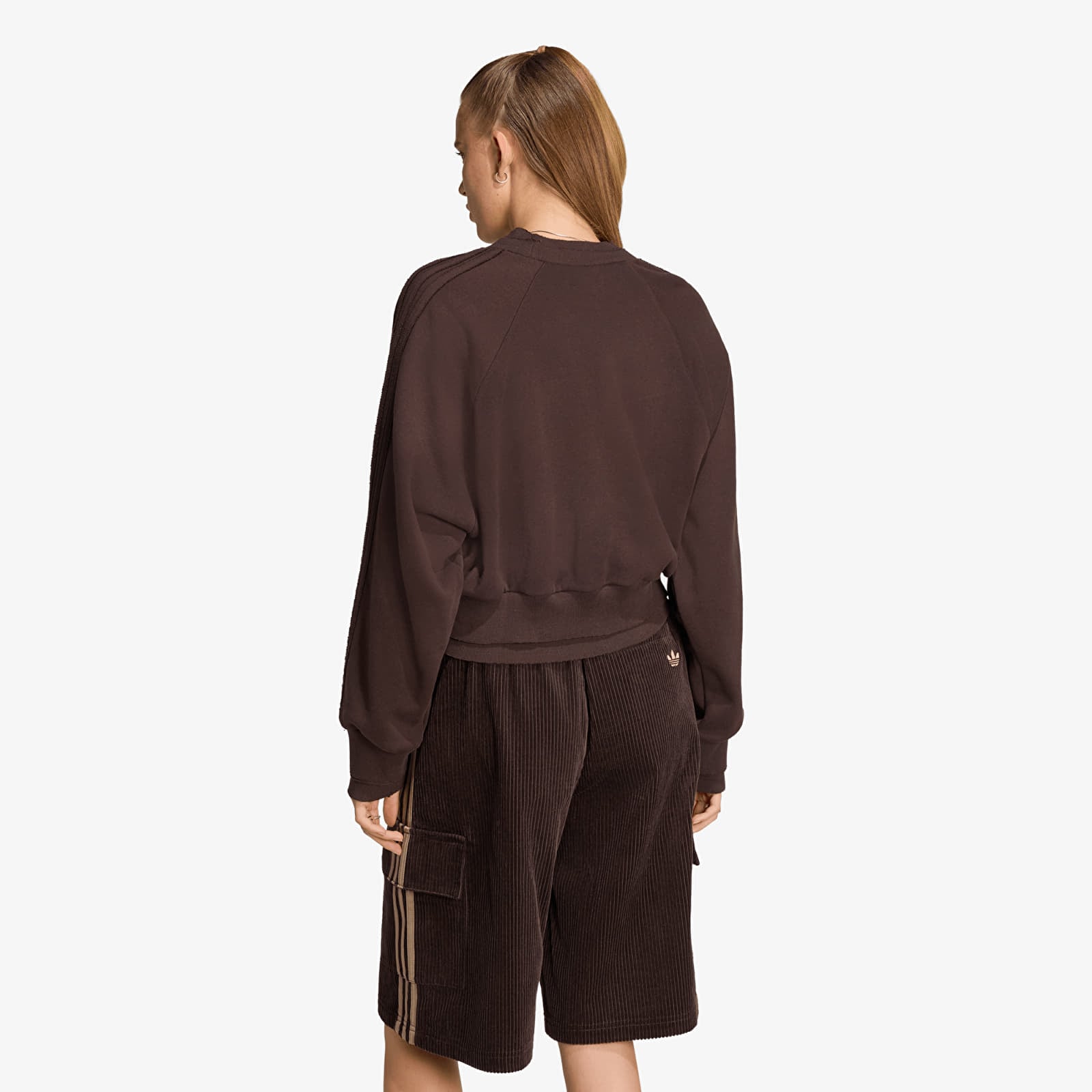 Women's Sweatshirts adidas Winterized Double Crew Sweatshirt Aurora Coffee