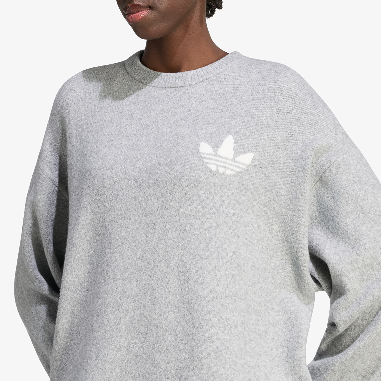 Svetry adidas Originals Athl Dept Knitted Sweater Medium Grey Heather