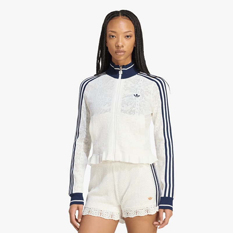 Sweatshirt adidas Sports Track Top Off White/ Night Indigo