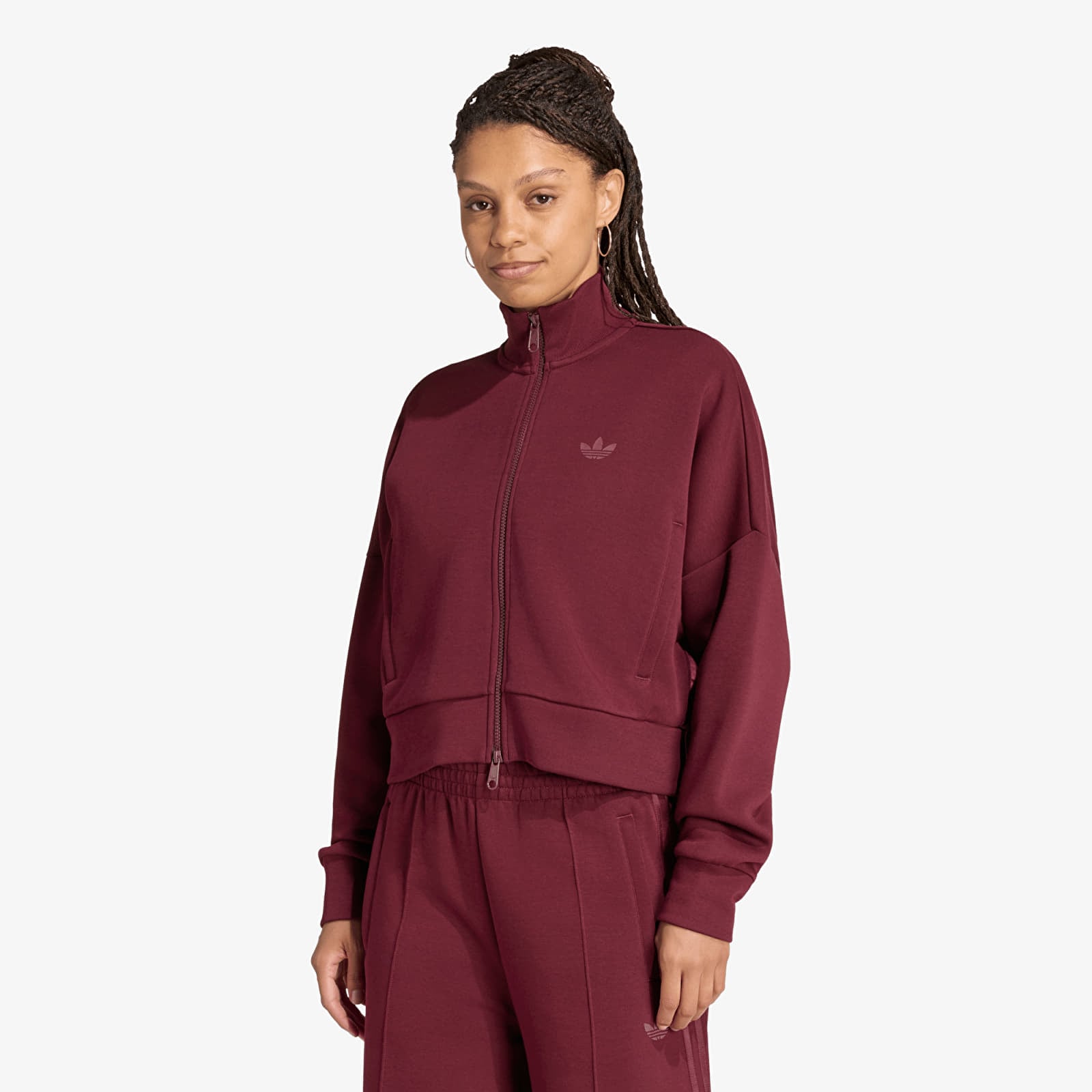 Sweatshirts til kvinder adidas Spacer Tracktop Maroon