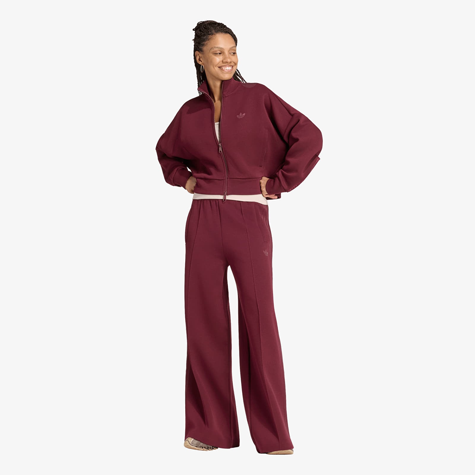 Sweatshirts til kvinder adidas Spacer Tracktop Maroon