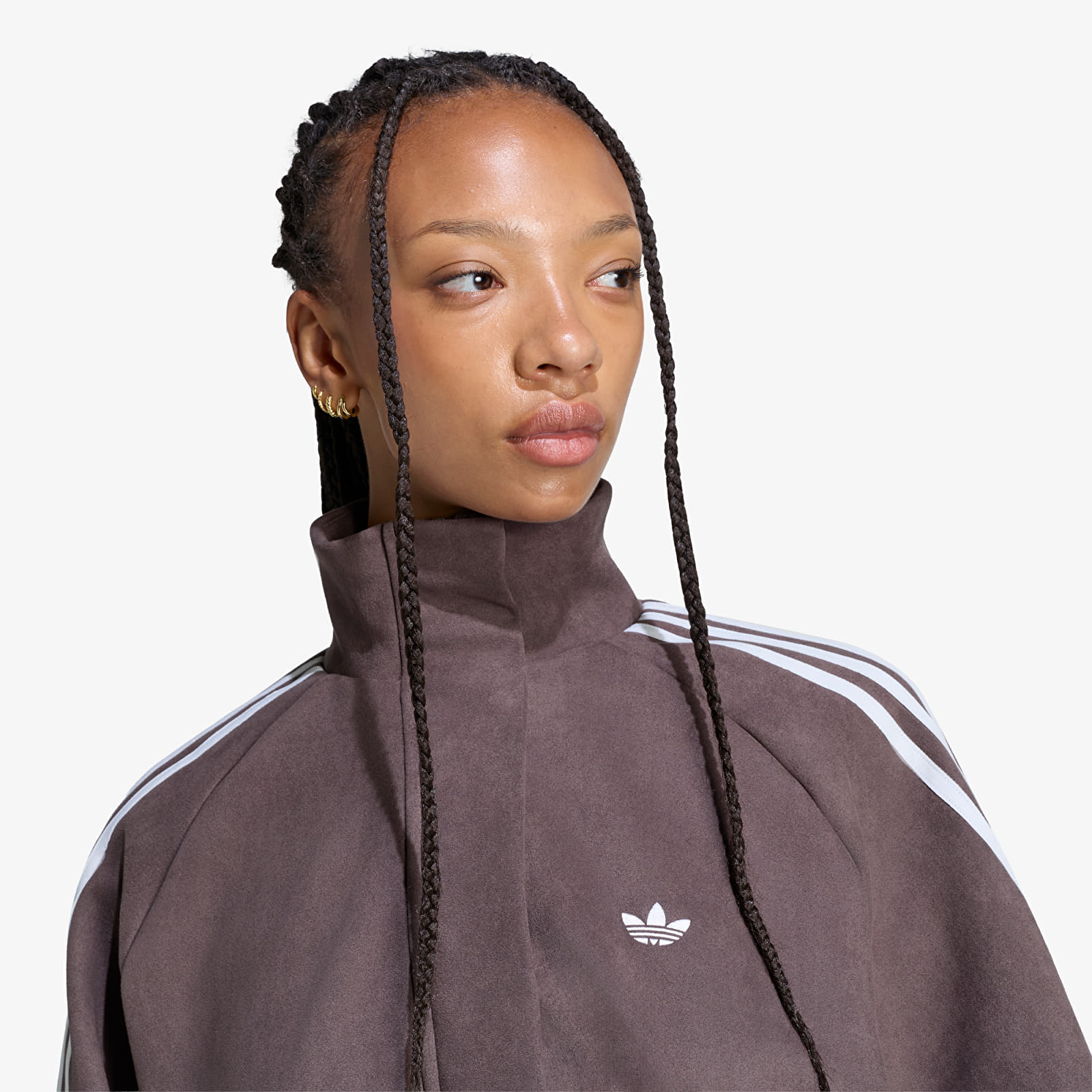 Women's jackets adidas Adilenium Season 6 Faux Suede Track Top Aurora Coffee