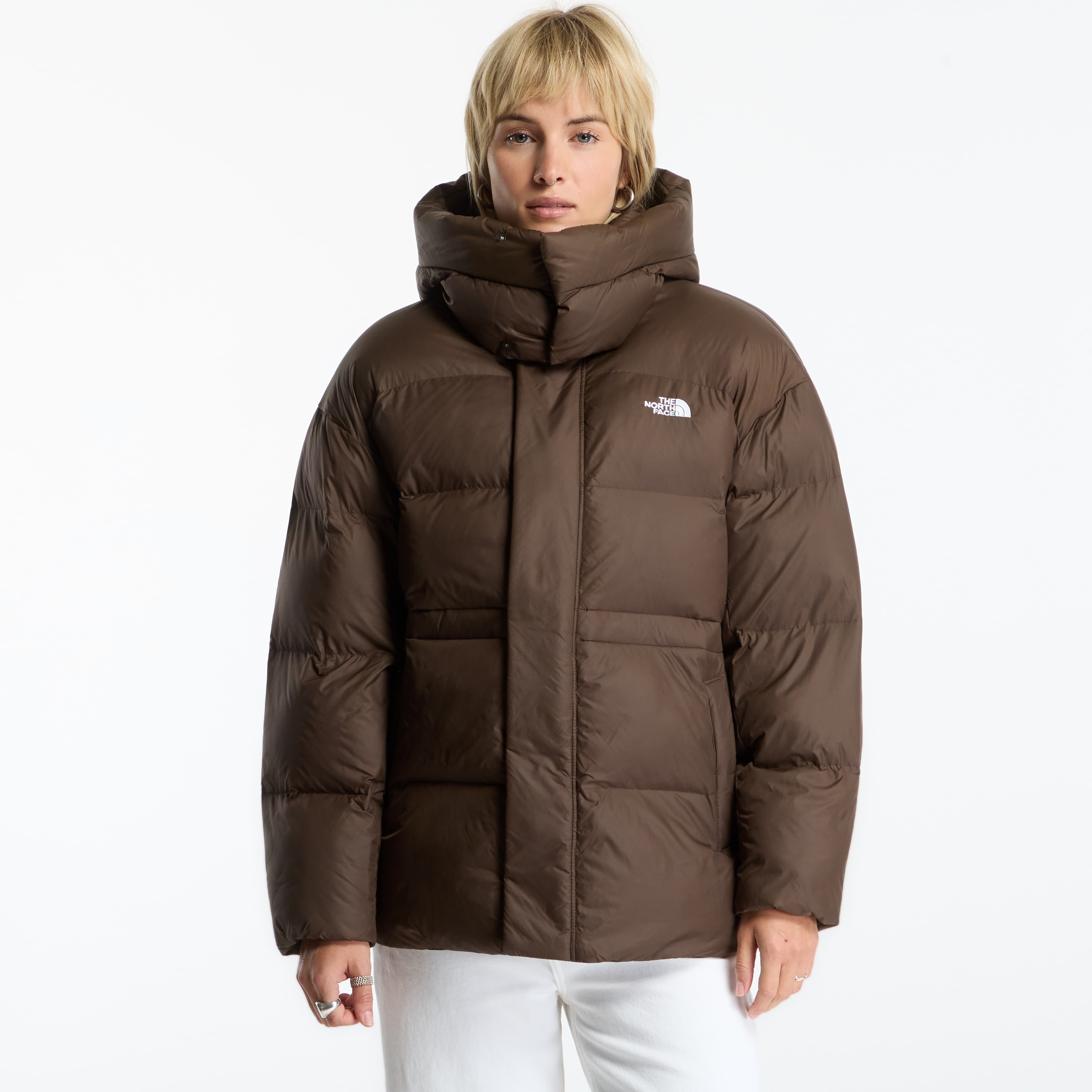 Пухено яке The North Face Puffer Oversized Jacket Dark Chestnut L