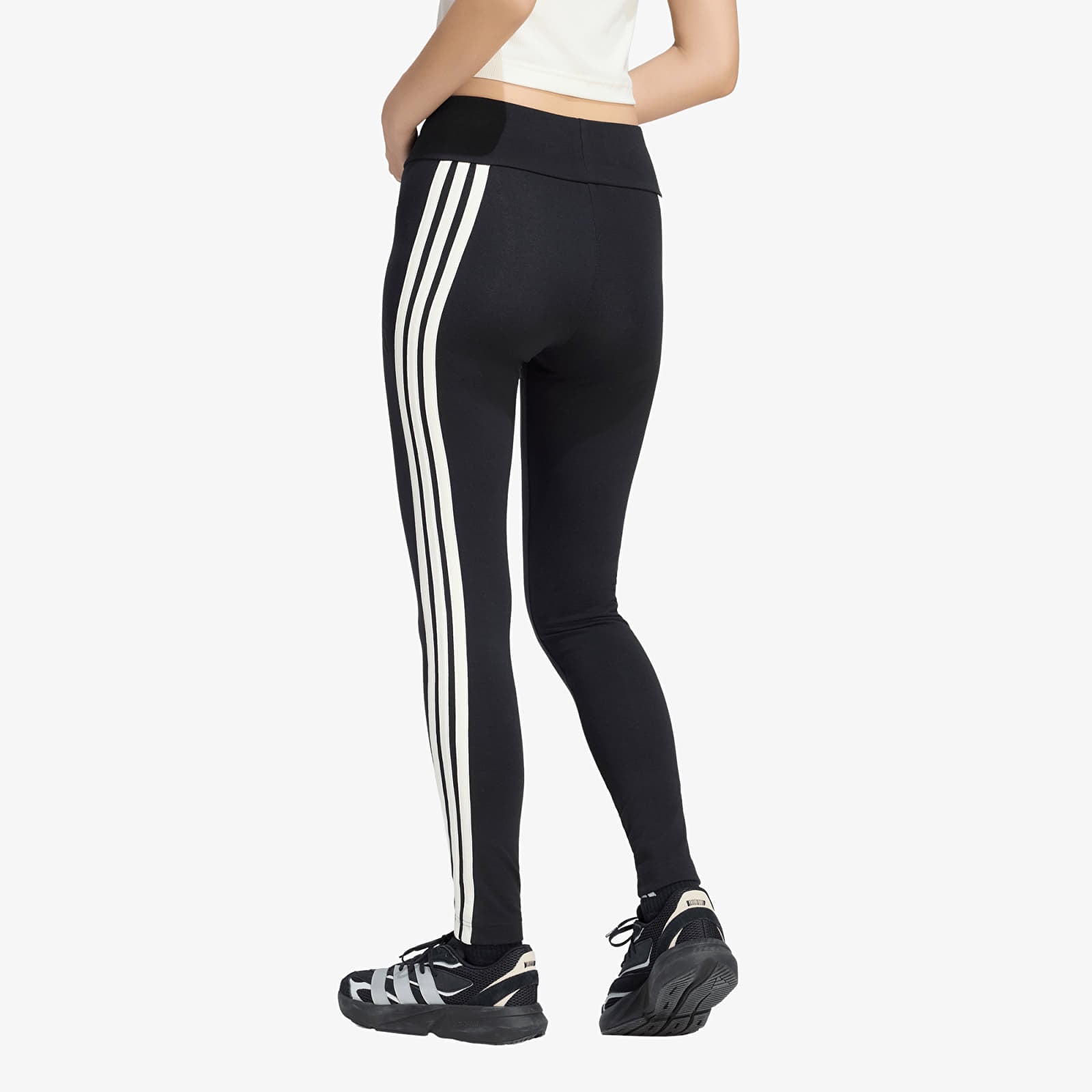 Leggings for kvinner adidas 3-Stripes Legging Tights Black/ Off White