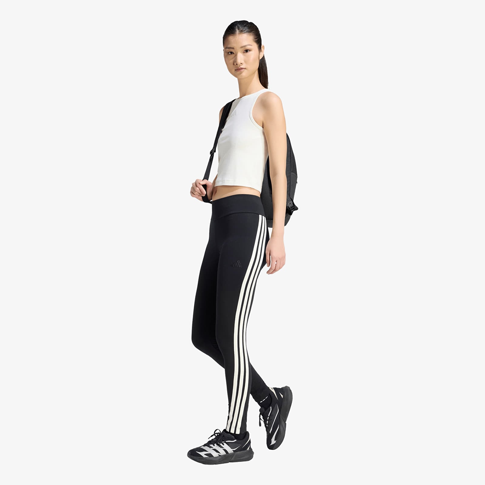 Leggings for kvinner adidas 3-Stripes Legging Tights Black/ Off White