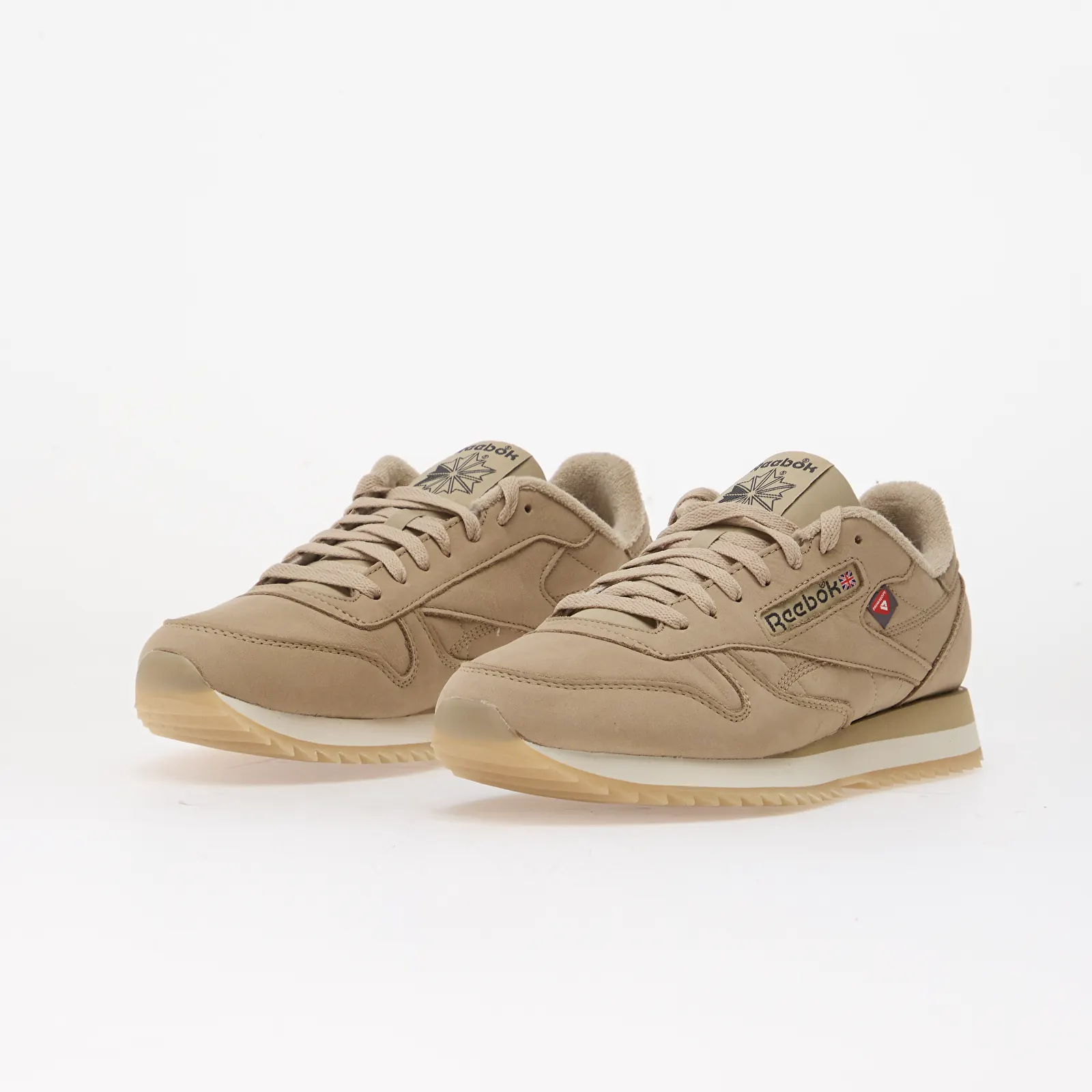 Férfi sneakerek Reebok Classic Leather Ripple Elevated Beige/ Almost Black/ Chalk
