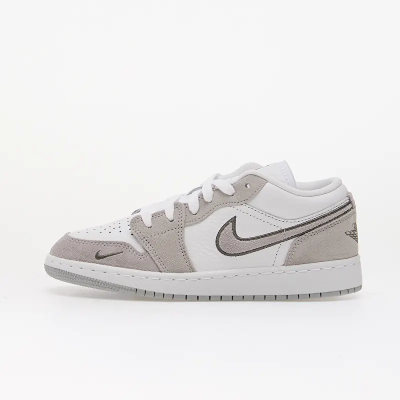 Air Jordan 1 Low SE Kids White/ Wolf Grey-Iron Grey