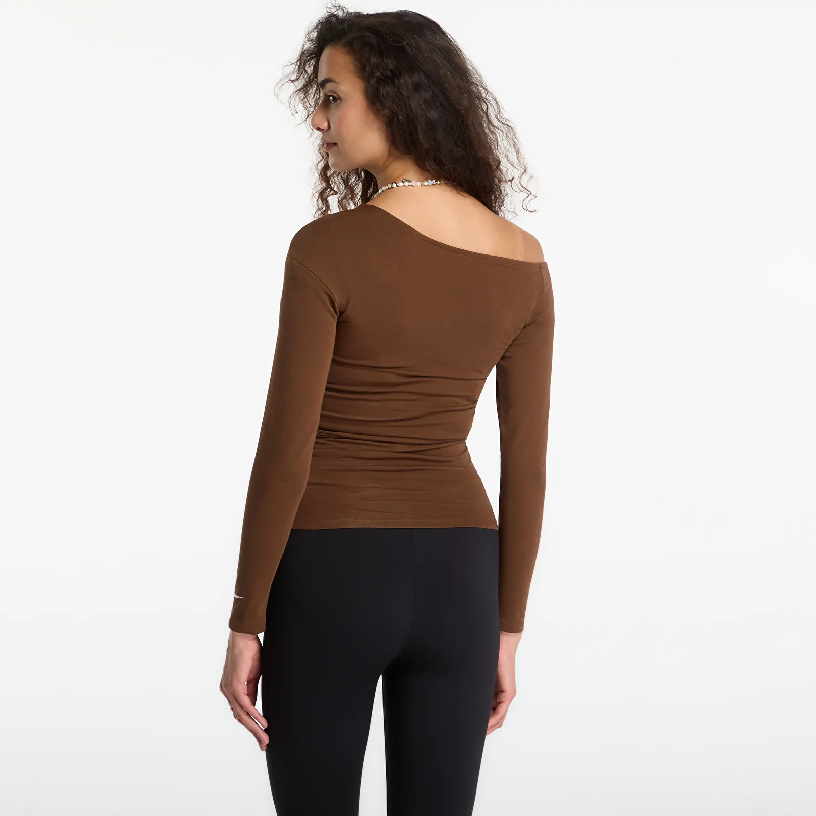 T-särgid Nike Sportswear Tight Off-Shoulder Long-Sleeve Top Cacao Wow/ Sail