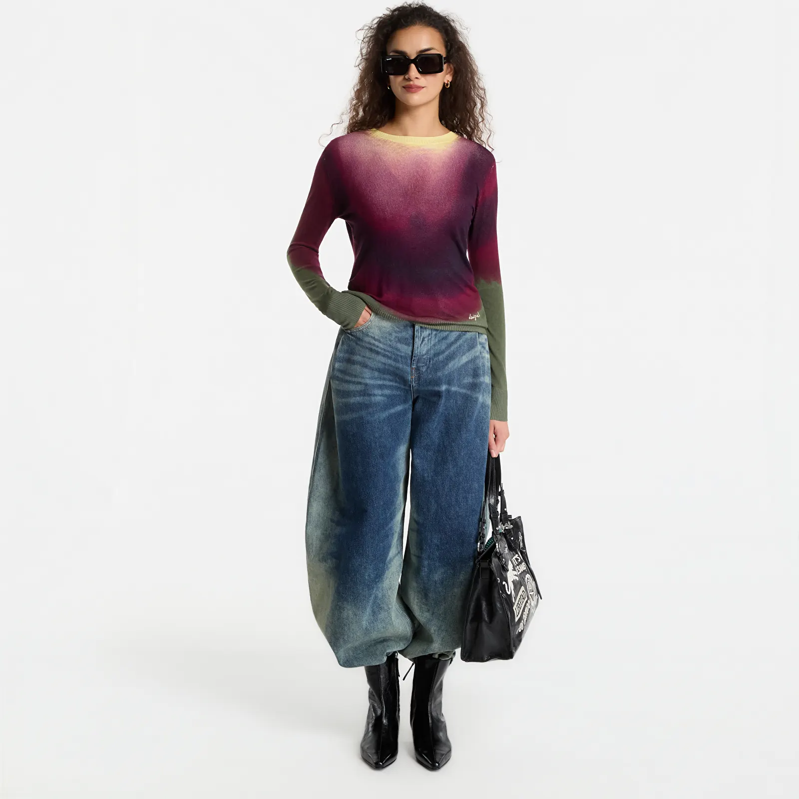 Puloveri Desigual Veget Eggplant