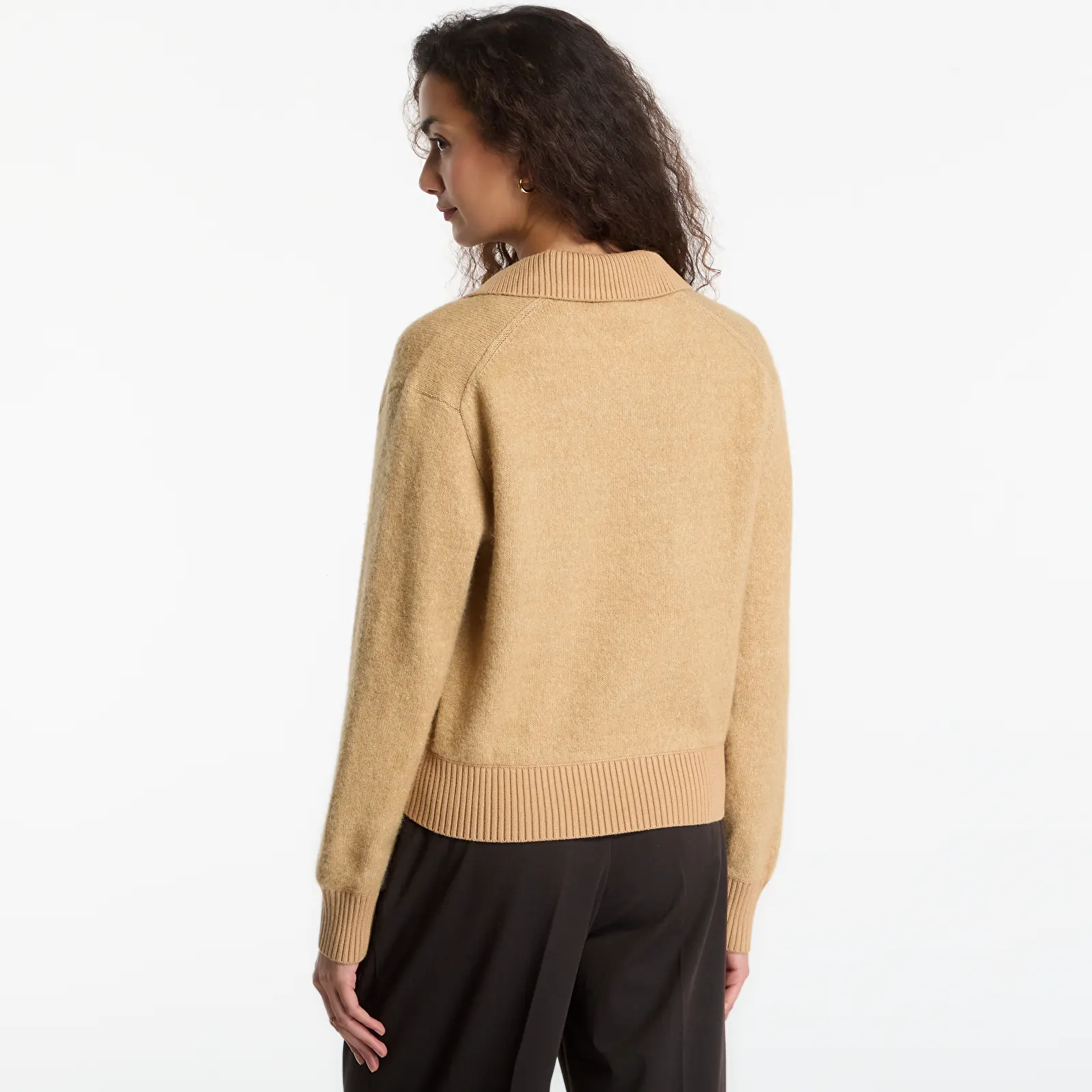 Светри і джемпери Calvin Klein Jeans Alpaca Blend Polo Champagne Toast