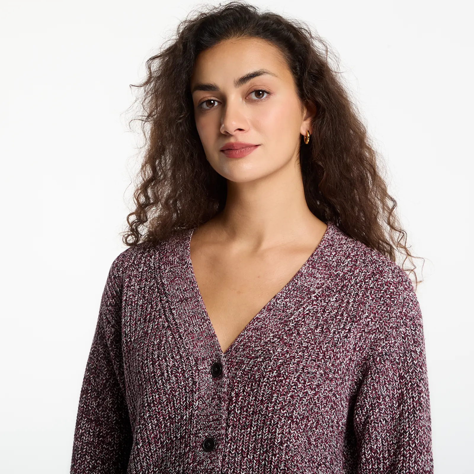 Truien Calvin Klein Jeans Chunky Cotton Mouline Cardigan Rhododendron