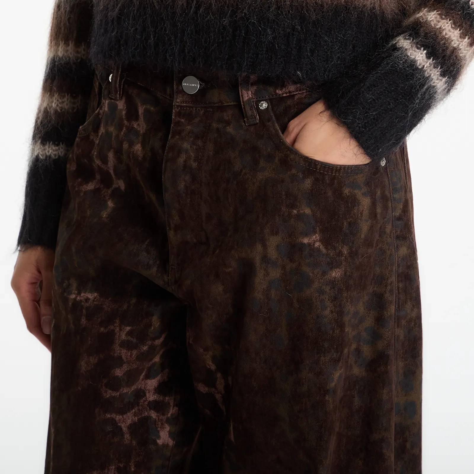 Джинсы AllSaints Sadie Barrel Jean Leppo Brown