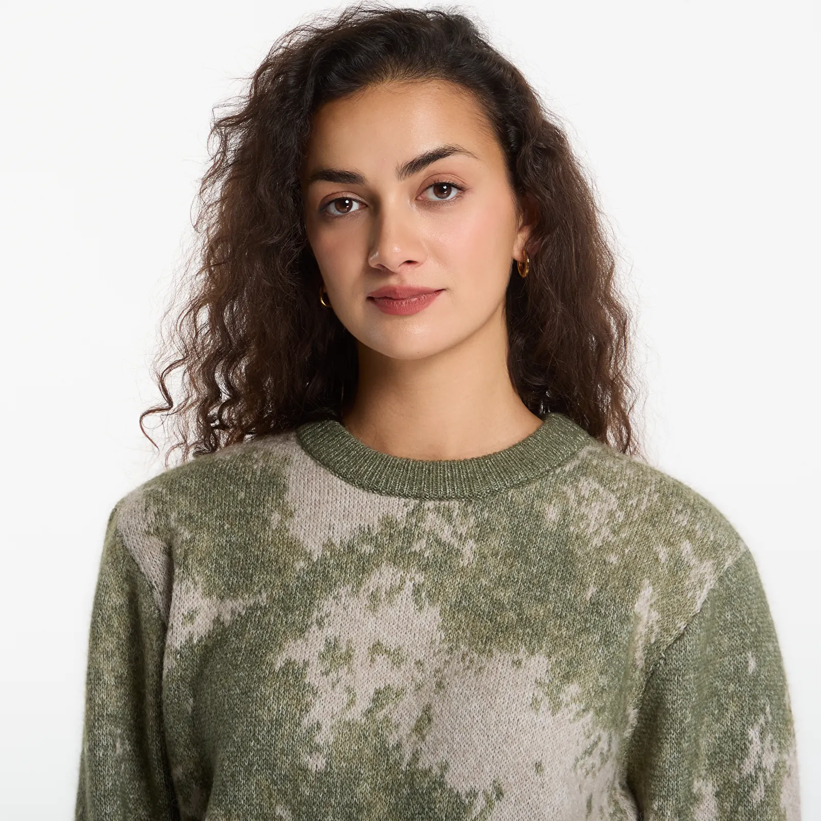 Pullover GUESS Nevil Cn Abstract Jacquard Sweater Abstract Jacquard Green