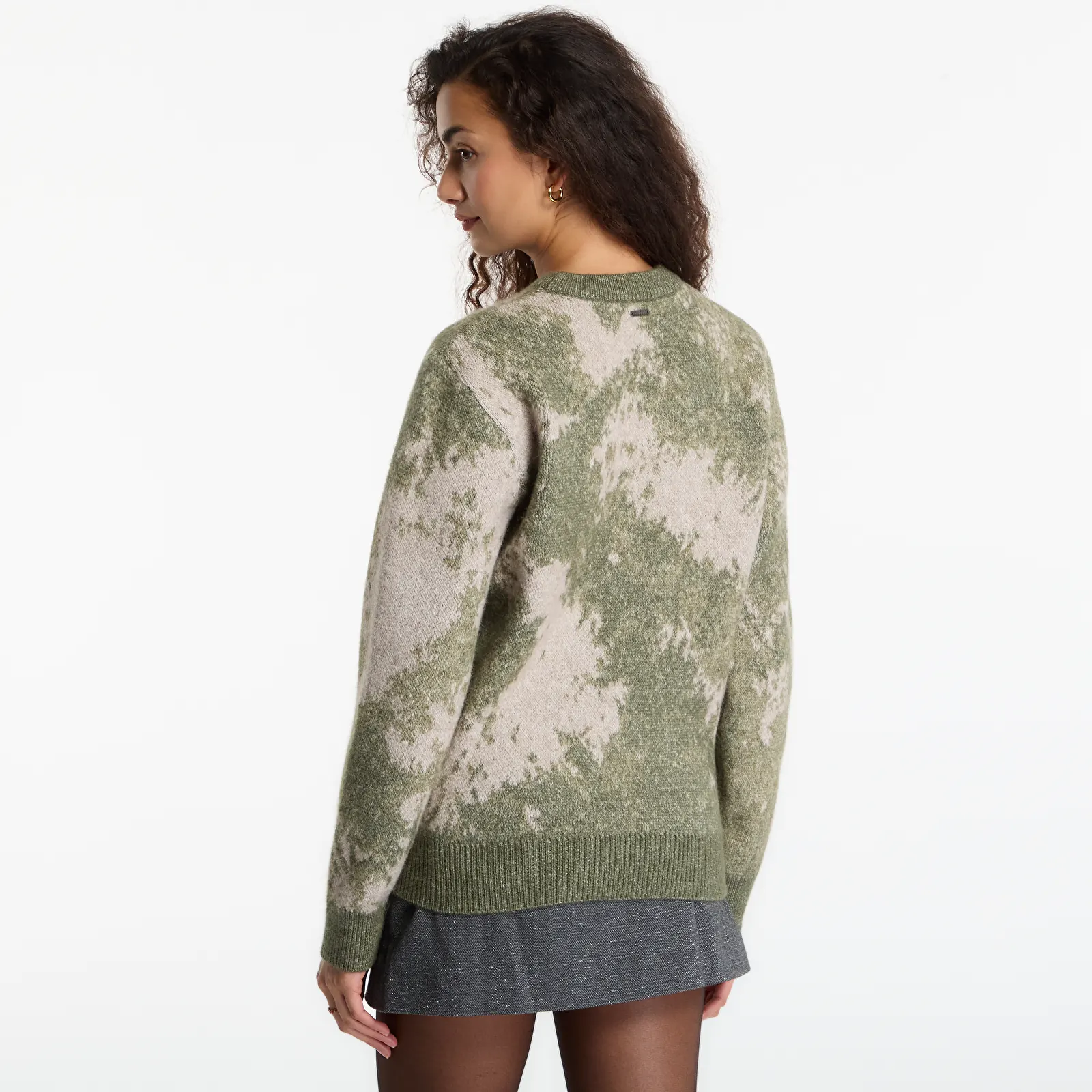 Pullover GUESS Nevil Cn Abstract Jacquard Sweater Abstract Jacquard Green