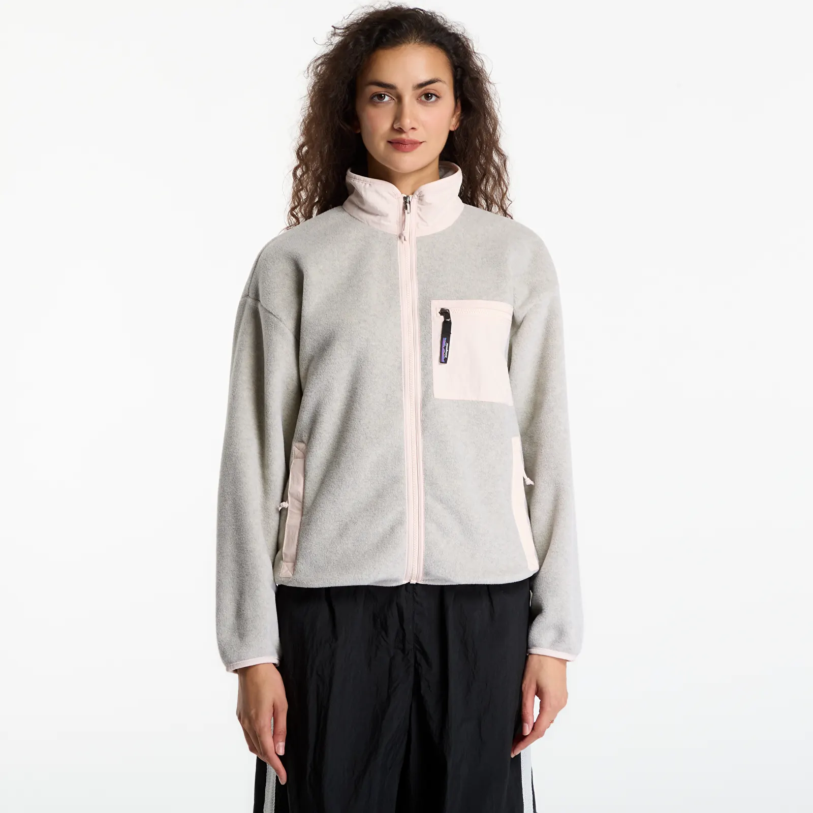 Дамски якета Patagonia W's Synch Jacket Oatmeal Heather w/ Pink Frost
