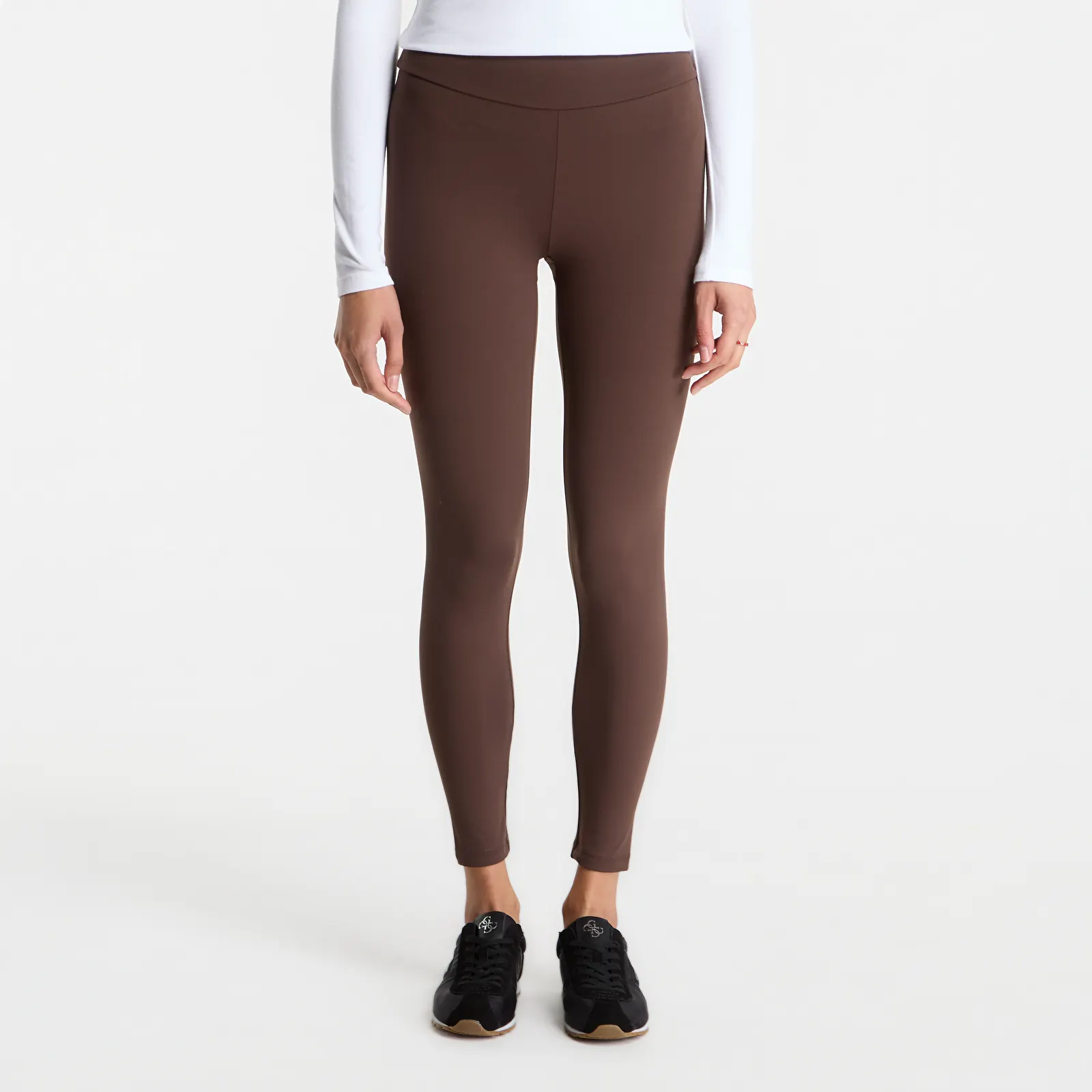 Лосины и леггинсы GUESS Grazia Sporty Legging Dark Coffee