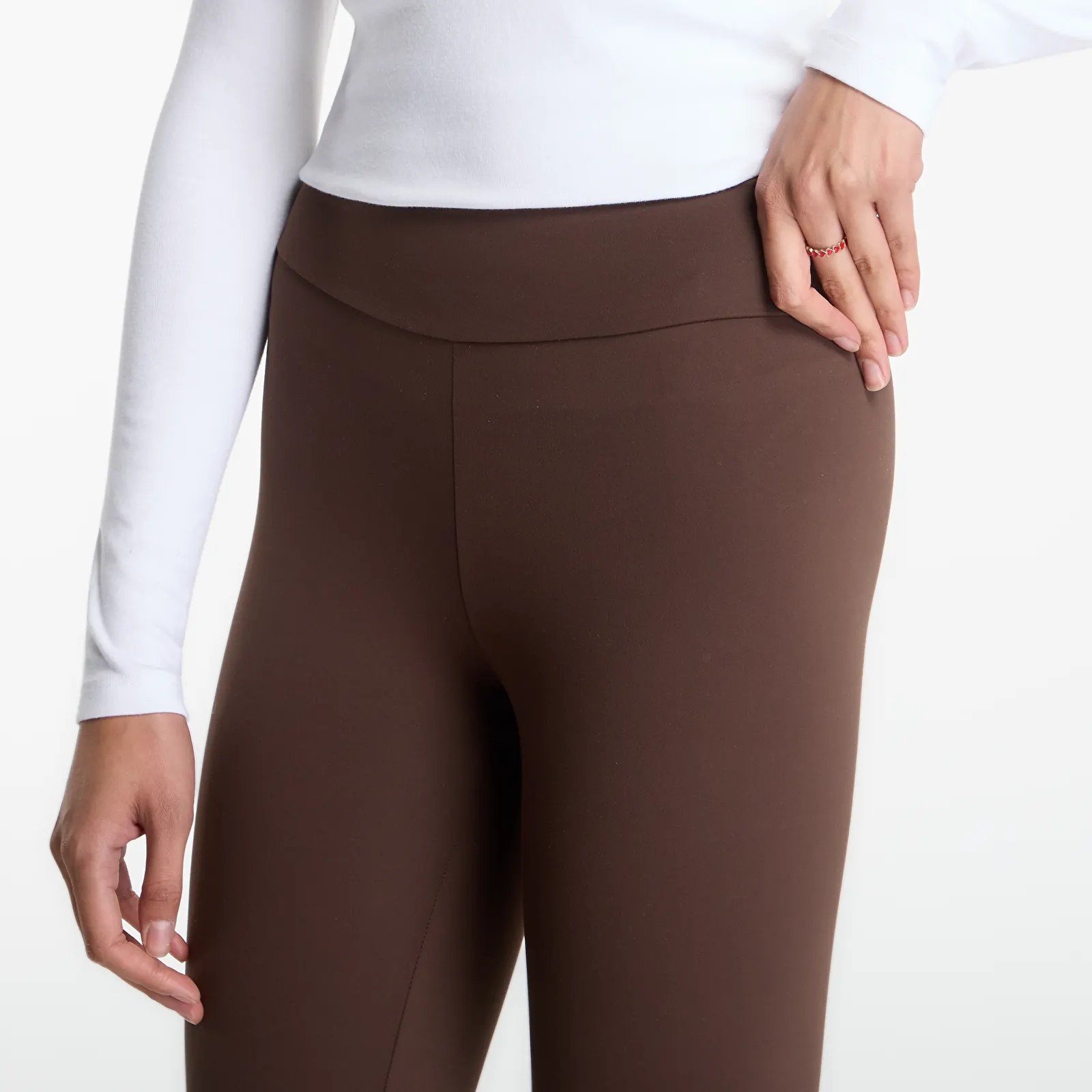 Лосины и леггинсы GUESS Grazia Sporty Legging Dark Coffee