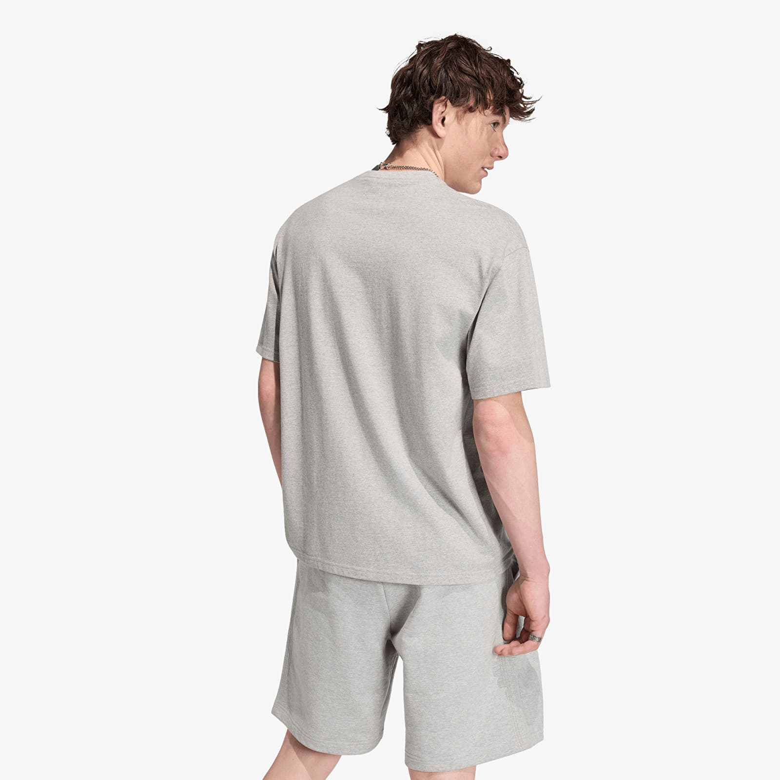 Men's T-shirts adidas Trefoil Essentials Loose Dropped Shoulder T-Shirt Medium Grey Heather