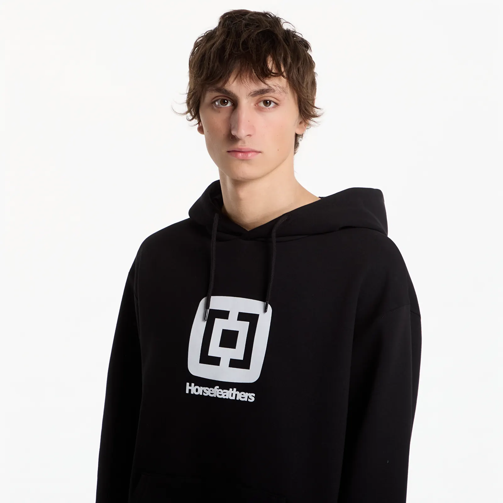 Felpe con cappuccio uomo Horsefeathers Fair Sweatshirt Black