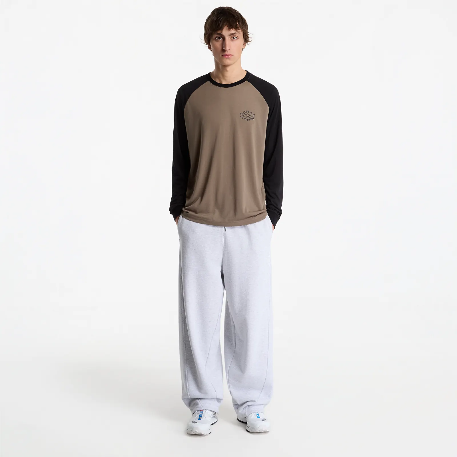 Heren T-shirts Horsefeathers Shank Ls T-Shirt Fossil