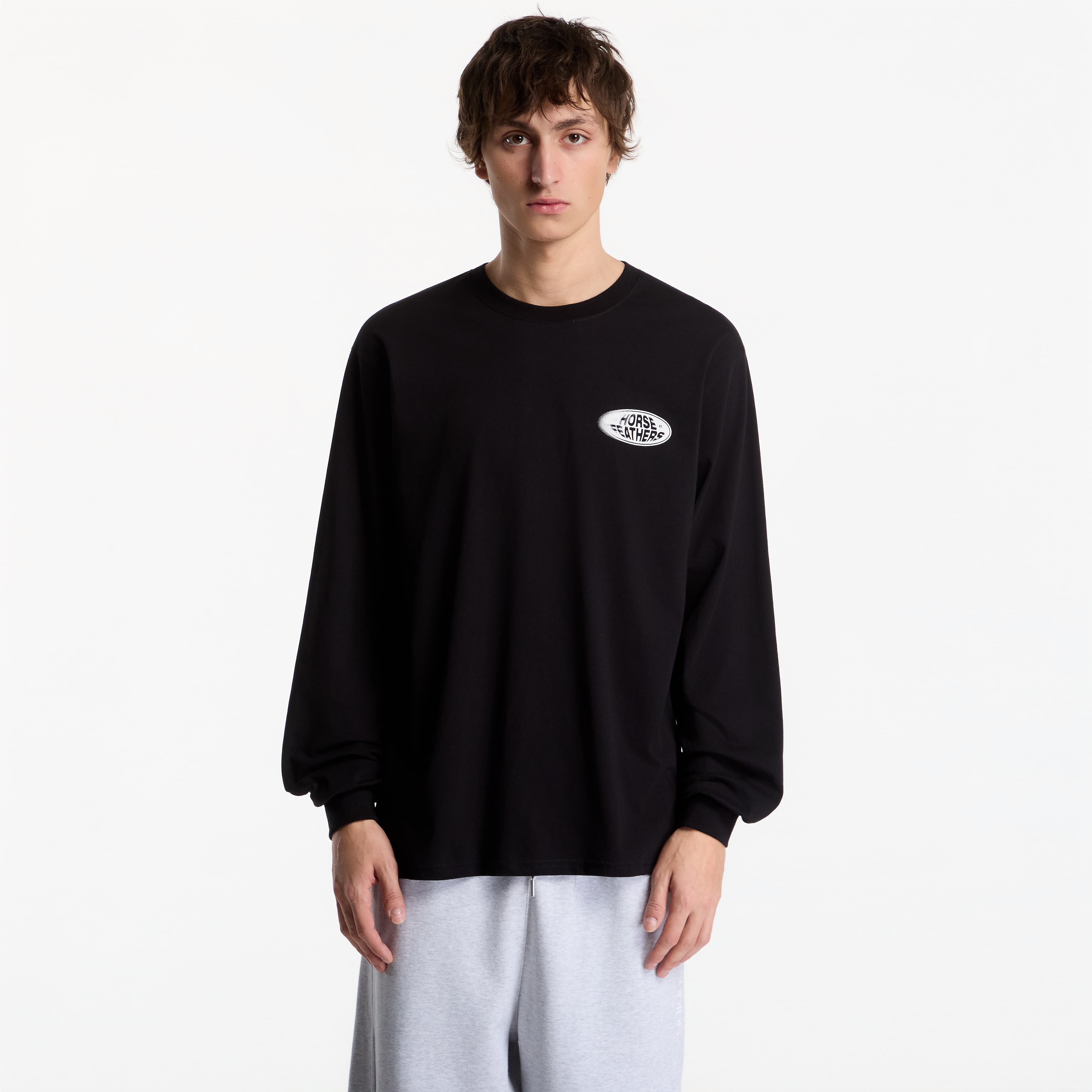 Тениска Horsefeathers Junky Ls T-Shirt Black M