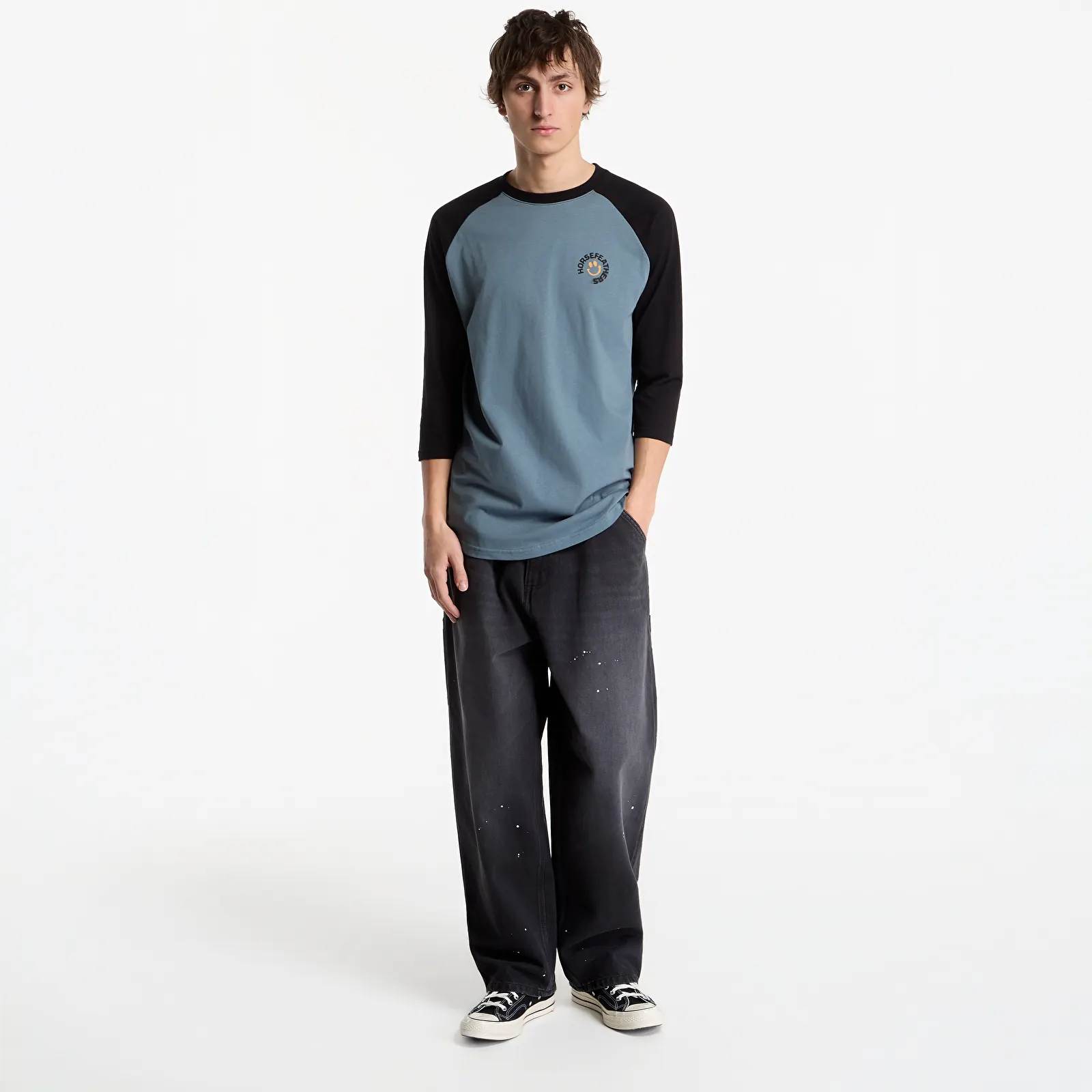 Heren T-shirts Horsefeathers Mocker Raglan T-Shirt Storm