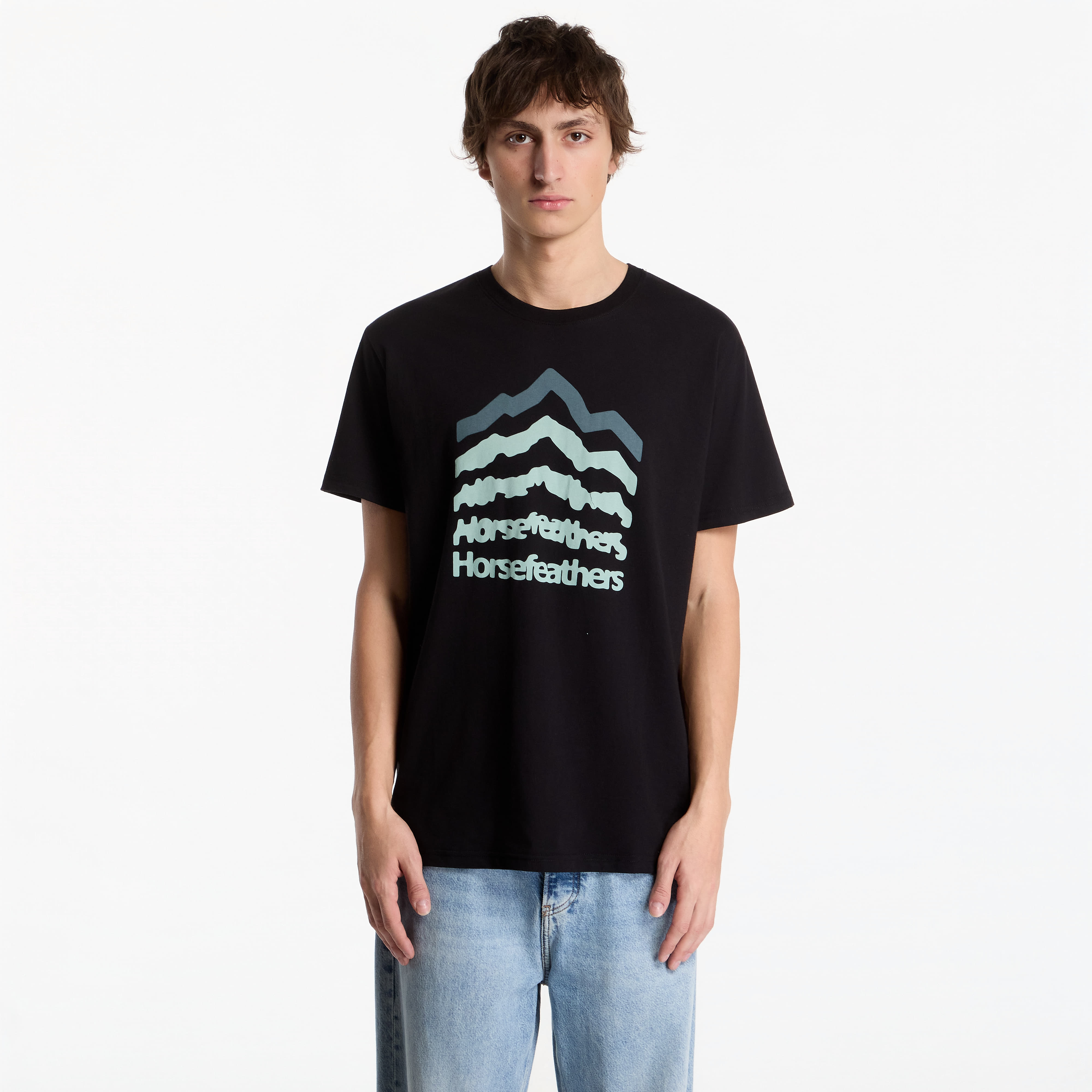 Тениска Horsefeathers Landform T-Shirt Black L