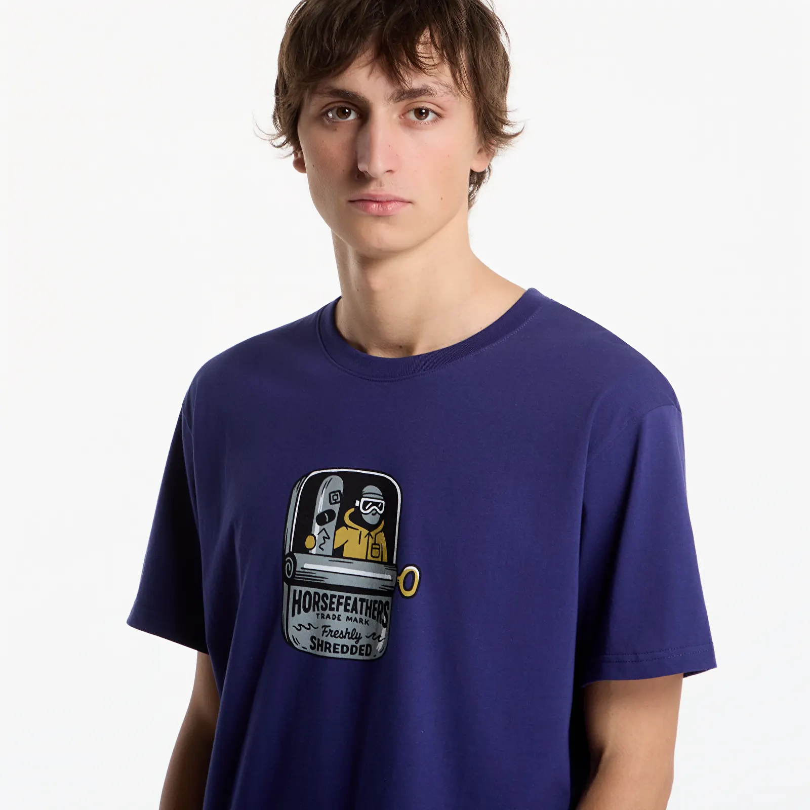 Meeste T-särgid Horsefeathers Canned T-Shirt Royal Blue
