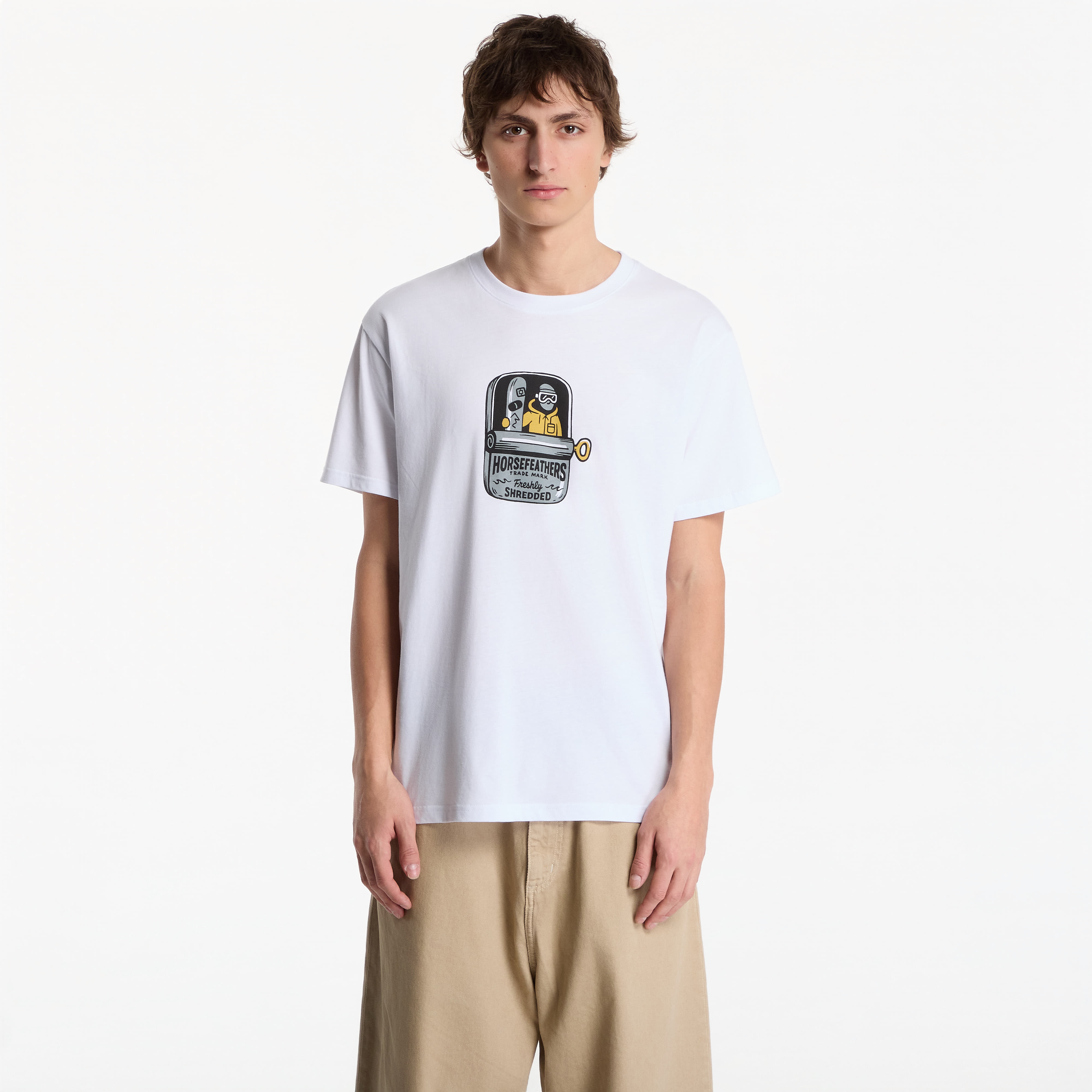 Тениска Horsefeathers Canned T-Shirt White XXL