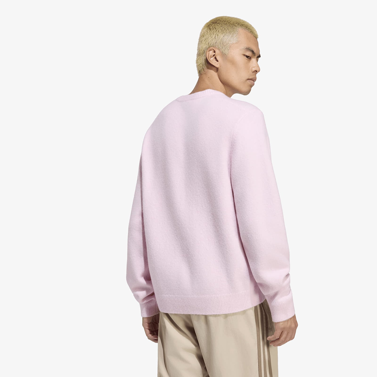 Herren Pullover adidas Trefoil Essentials Fully Knit Sweater Clear Pink
